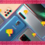 Biểu tượng "không hài lòng" bên cạnh các mẫu điện thoại Samsung