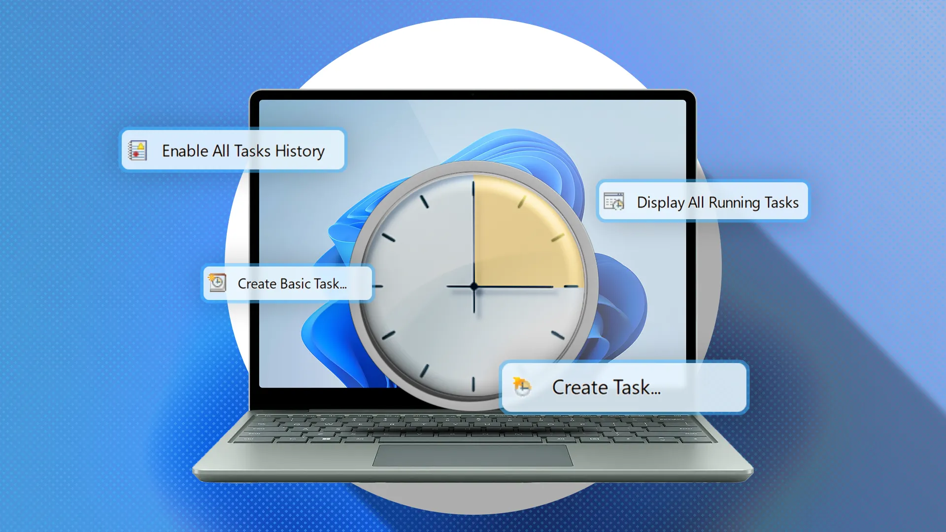 Biểu tượng Task Scheduler (Trình lập lịch tác vụ) trên Windows 11.