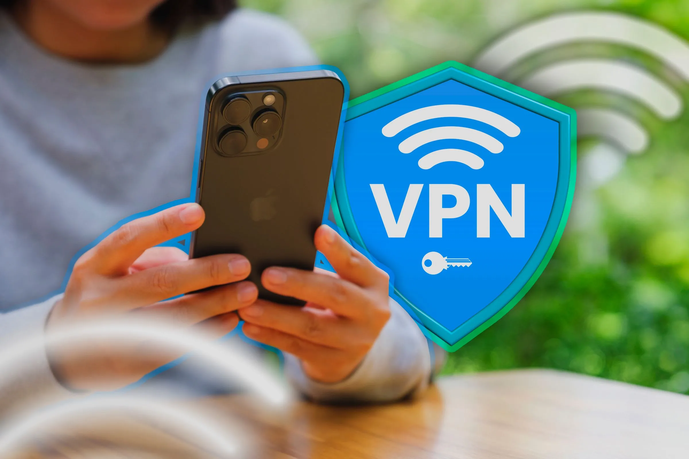 Biểu tượng VPN trên màn hình iPhone, minh họa cho kết nối mạng riêng ảo