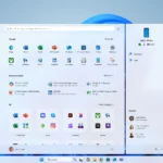 Giao diện menu Start mới trên Windows 11 hiển thị ứng dụng được ghim, đề xuất và các danh mục ứng dụng