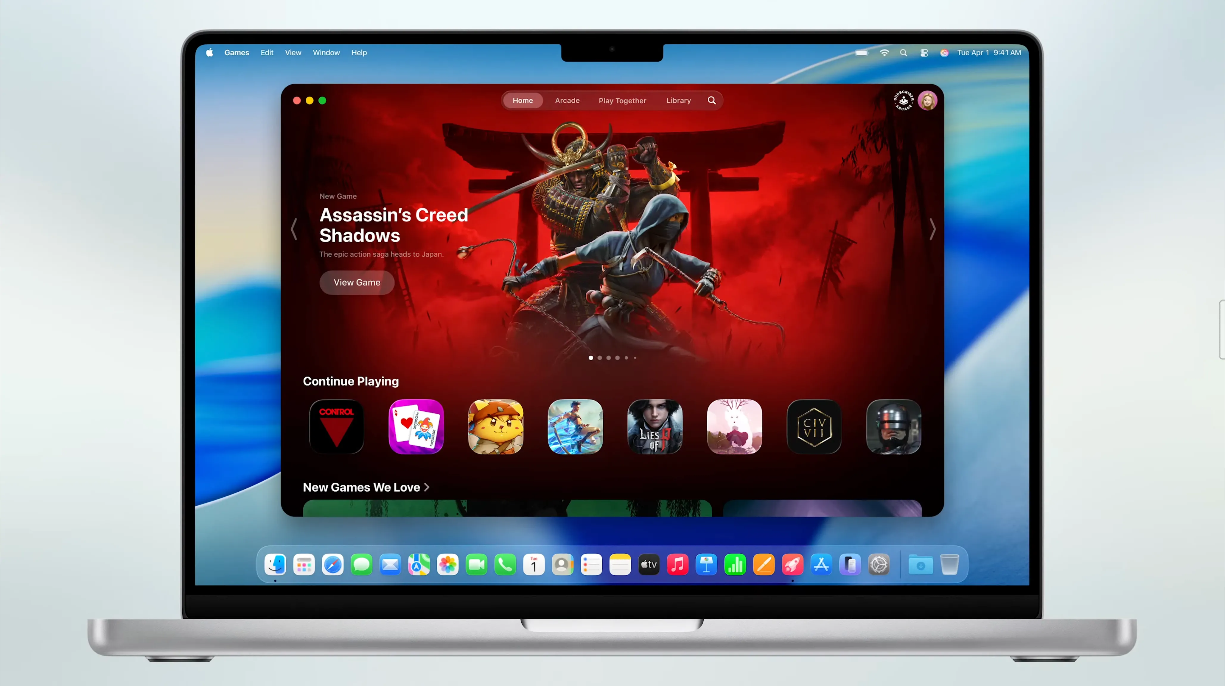 Giao diện ứng dụng Games Hub trên Android 16