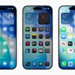 Hình ảnh minh họa giao diện 'Liquid Glass' mới trên iOS 26 của Apple