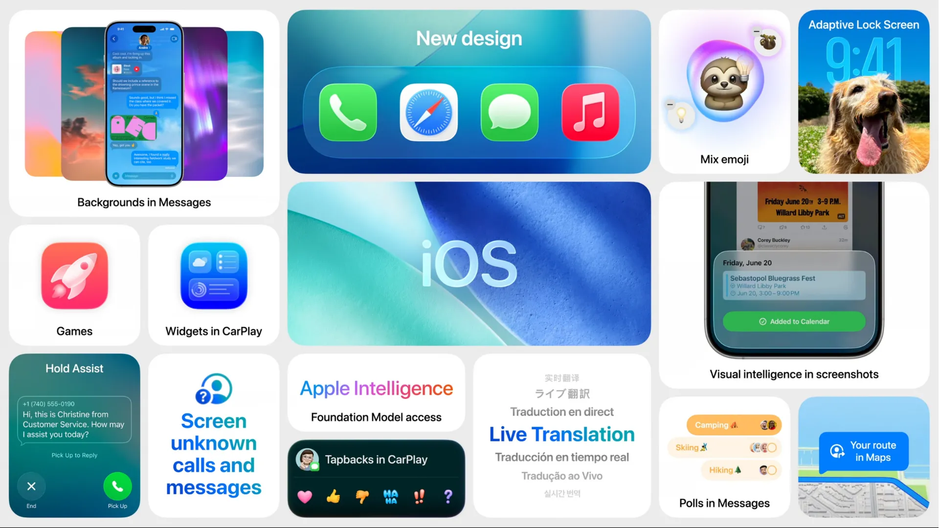 Hình ảnh minh họa hệ điều hành iOS 26 mới của Apple