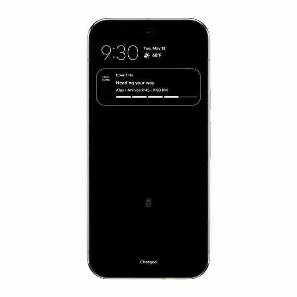 Hoạt động thông báo cập nhật trực tiếp (live updates) trên Android 16 với phong cách Material 3 Expressive