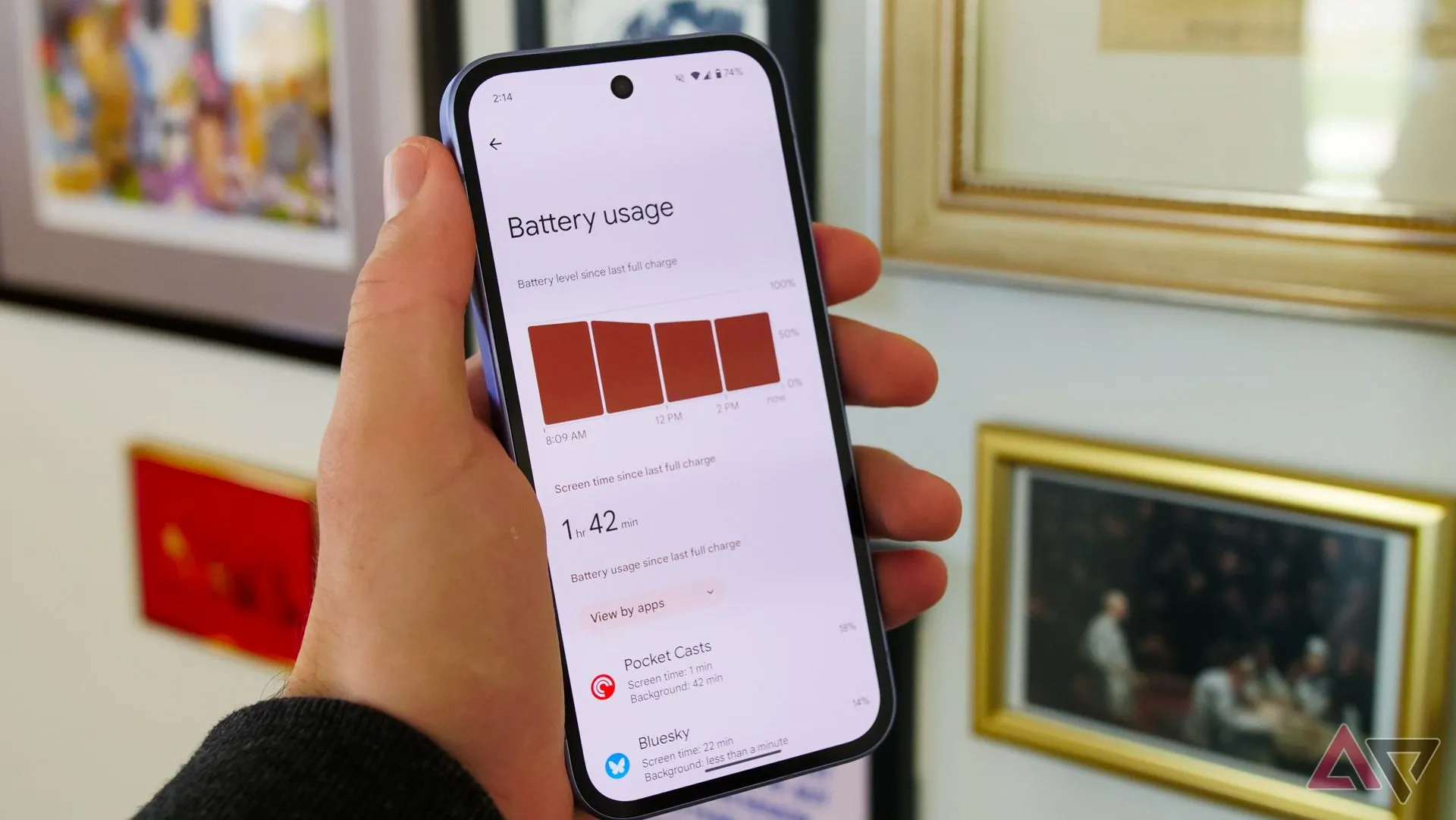 Màn hình theo dõi tình trạng pin và chu kỳ sạc trên điện thoại Pixel