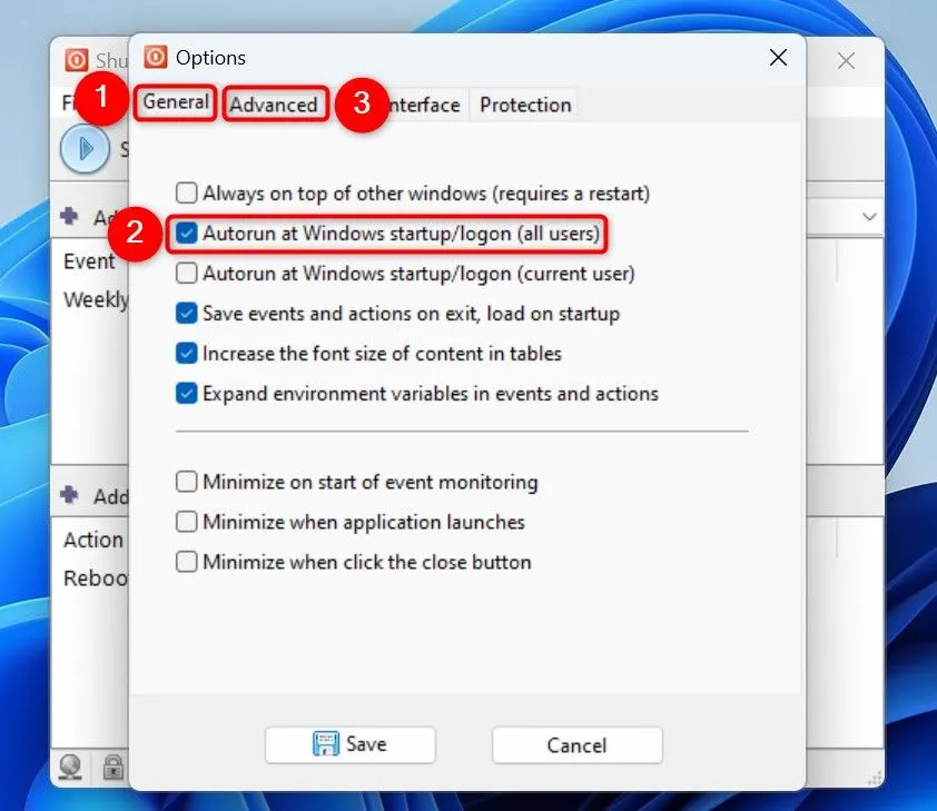 Thiết lập Shutter tự chạy khi Windows khởi động và bắt đầu giám sát sự kiện tự động restart