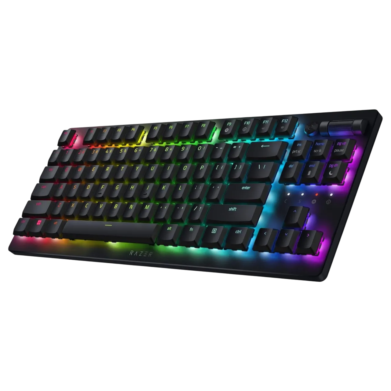 Bàn phím gaming Razer DeathStalker V2 Pro TKL với thiết kế low-profile và đèn RGB nổi bật