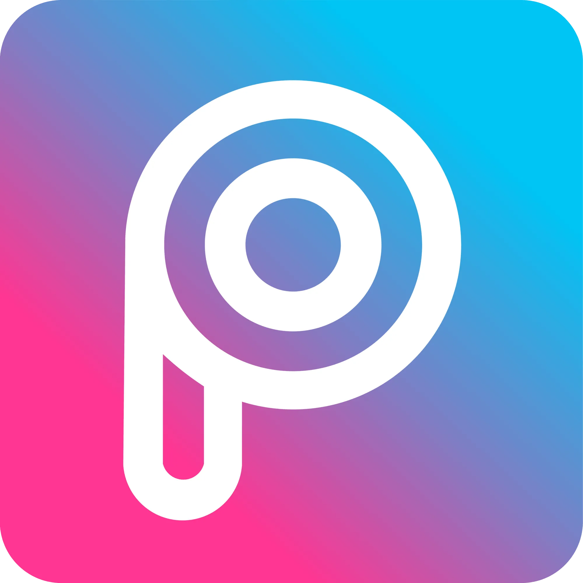 Biểu tượng (logo) của ứng dụng chỉnh sửa ảnh Picsart.