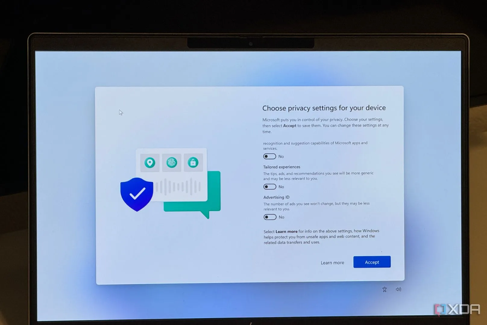 Cài đặt quyền riêng tư trên Windows 11 sau khi cài đặt mới