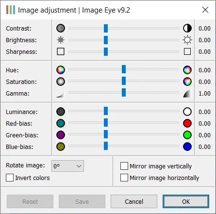 Giao diện chỉnh sửa ảnh cơ bản của ImageEye
