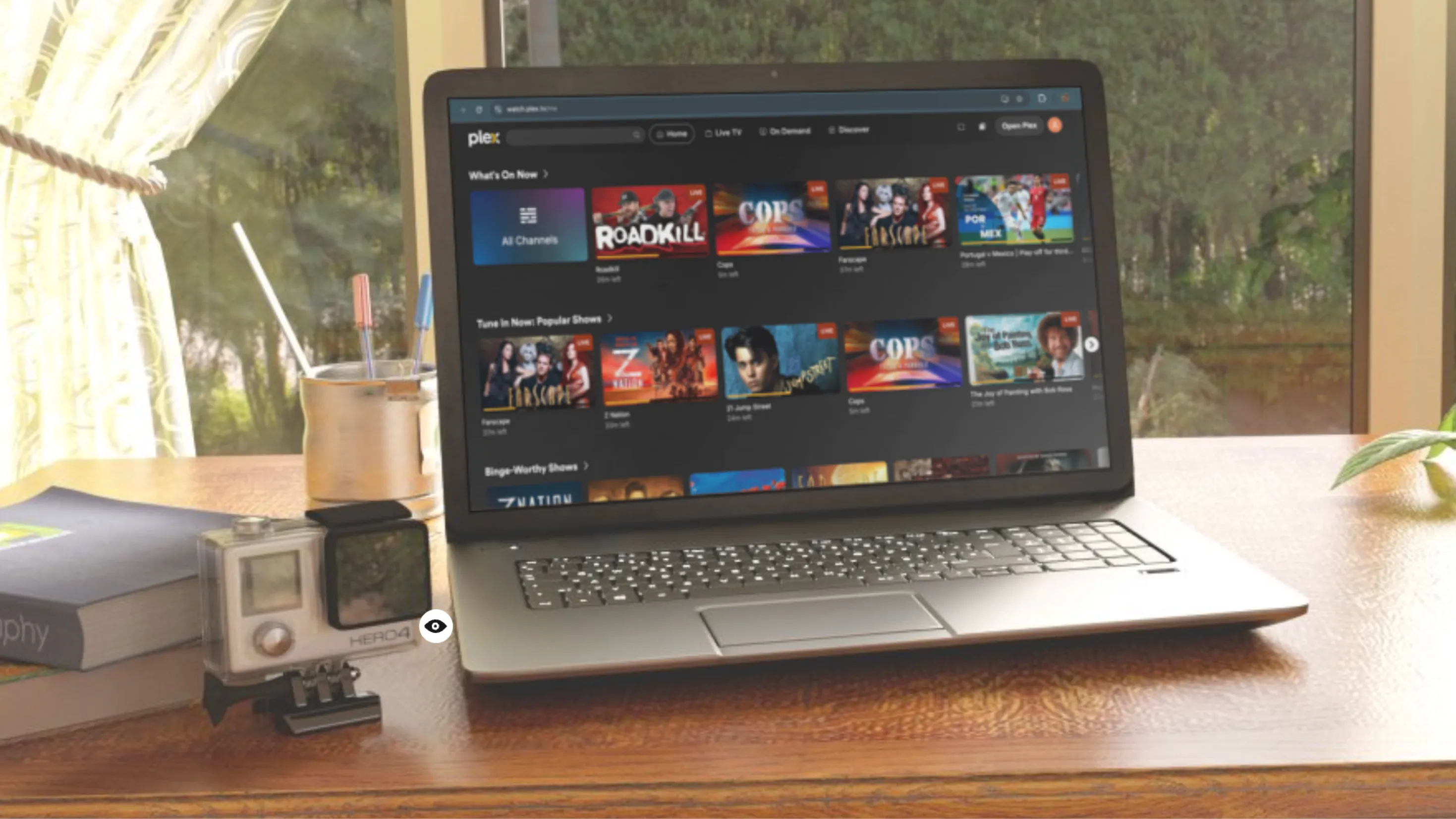 Giao diện ứng dụng Plex trên máy tính xách tay Windows