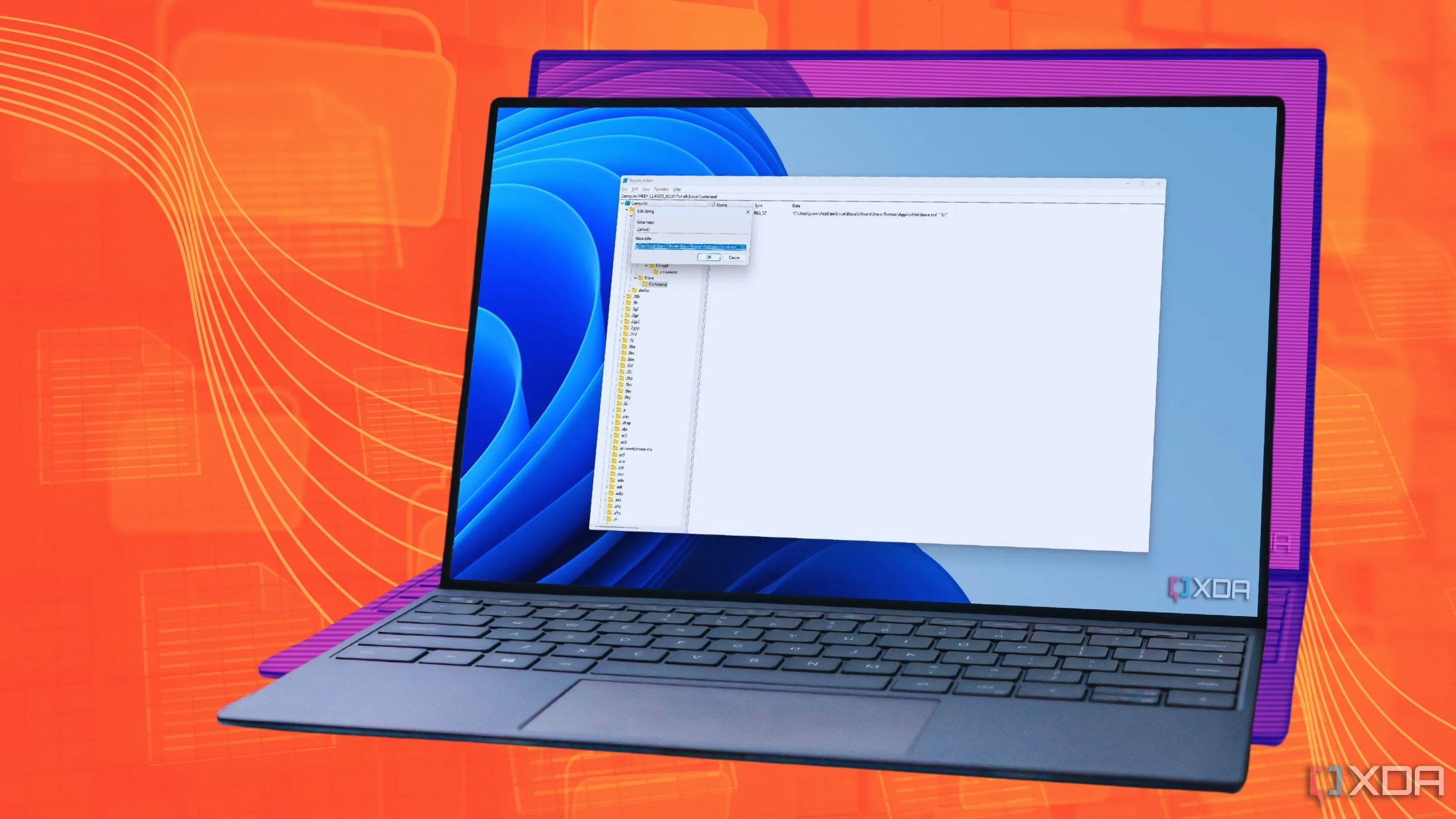 Giao diện Windows Registry Editor hiển thị các khóa và giá trị