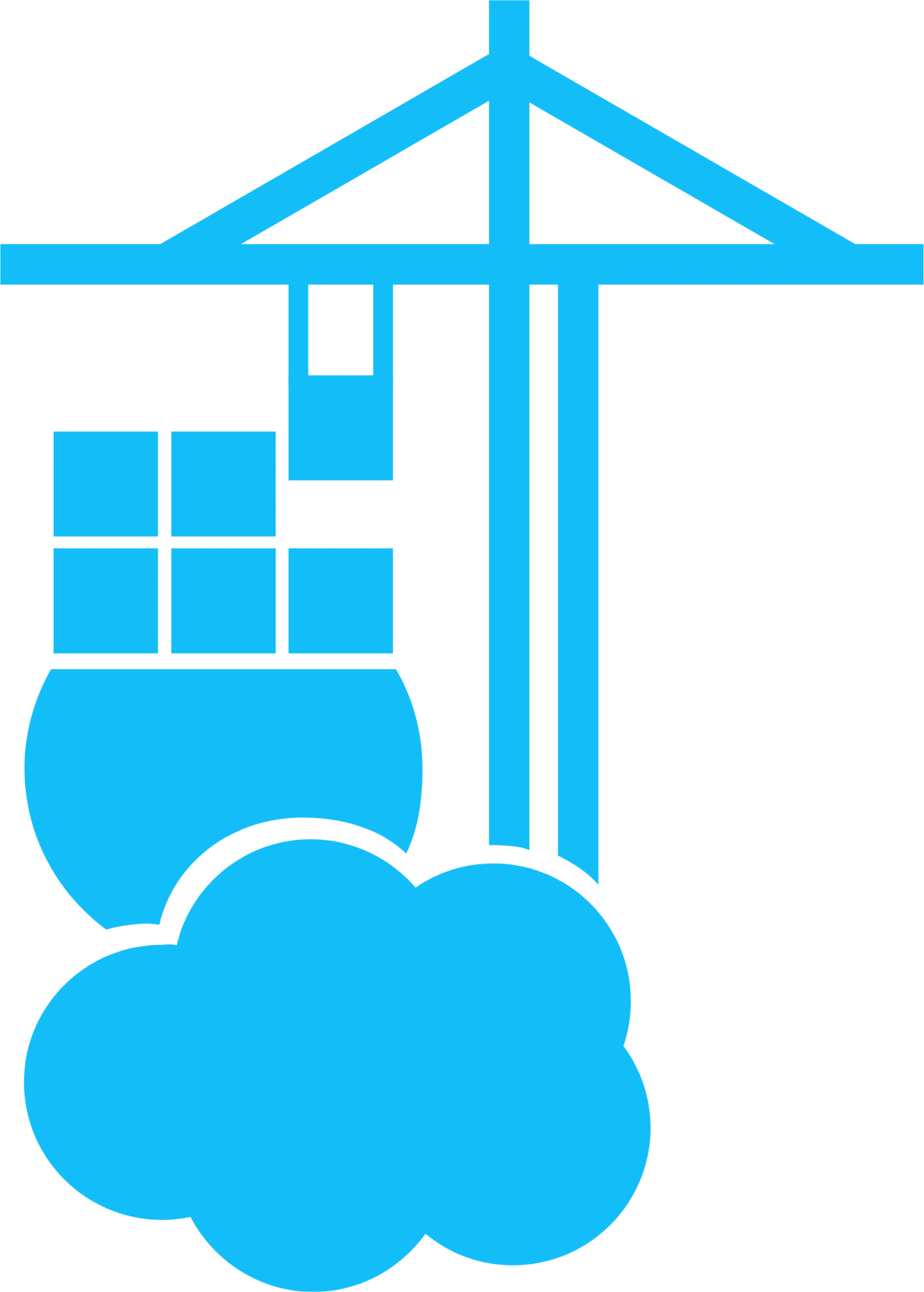 Logo chính thức của Portainer, công cụ quản lý giao diện người dùng cho Docker và Kubernetes.