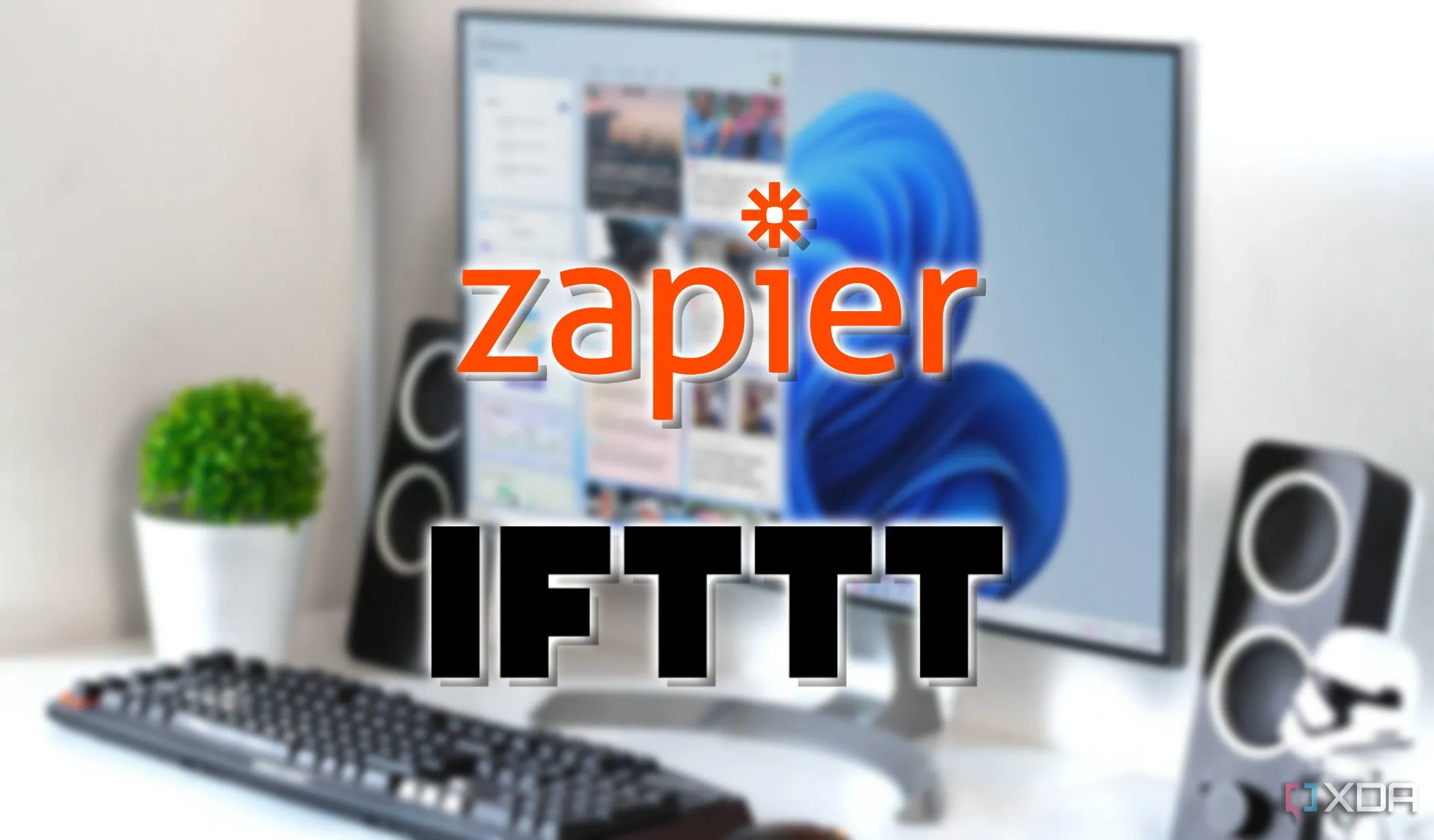 Logo Zapier và IFTTT minh họa khái niệm tự động hóa