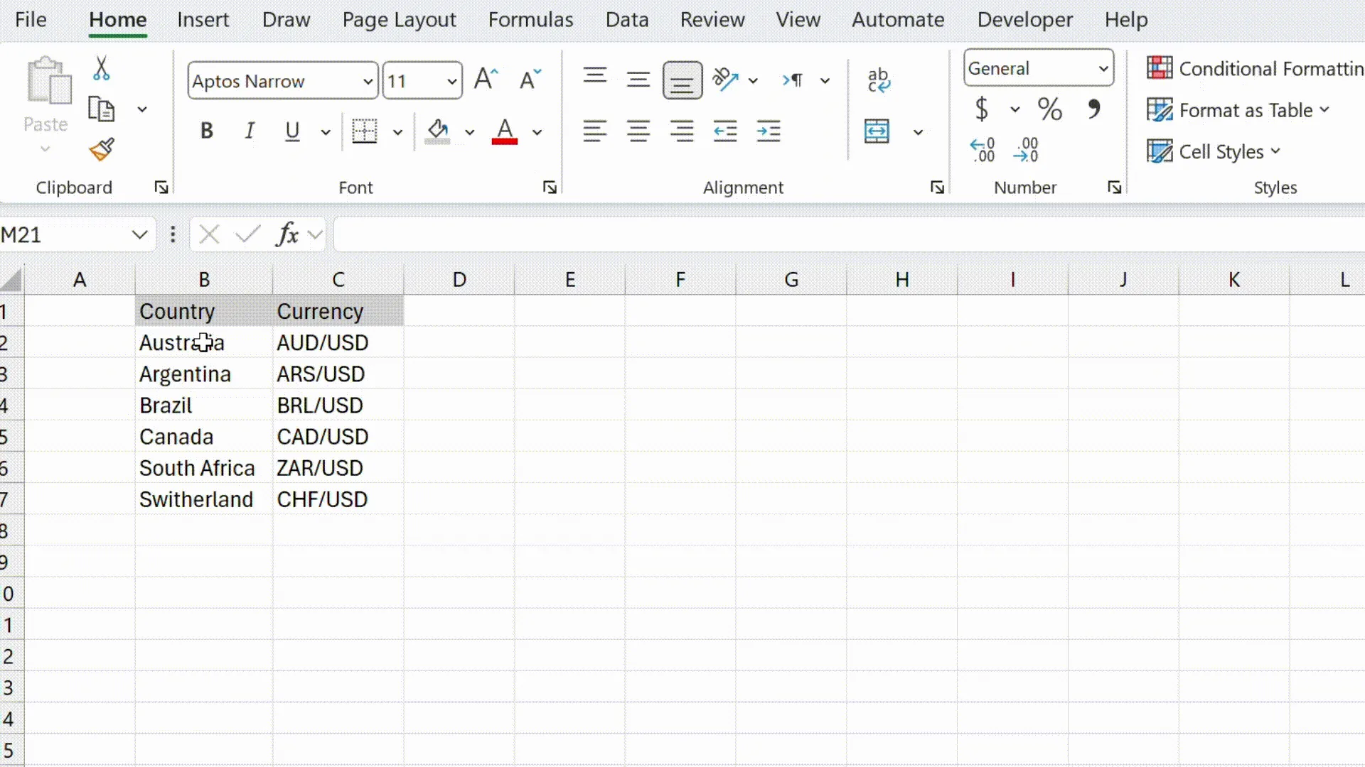 Minh họa icon định dạng dữ liệu trong thanh công thức Excel