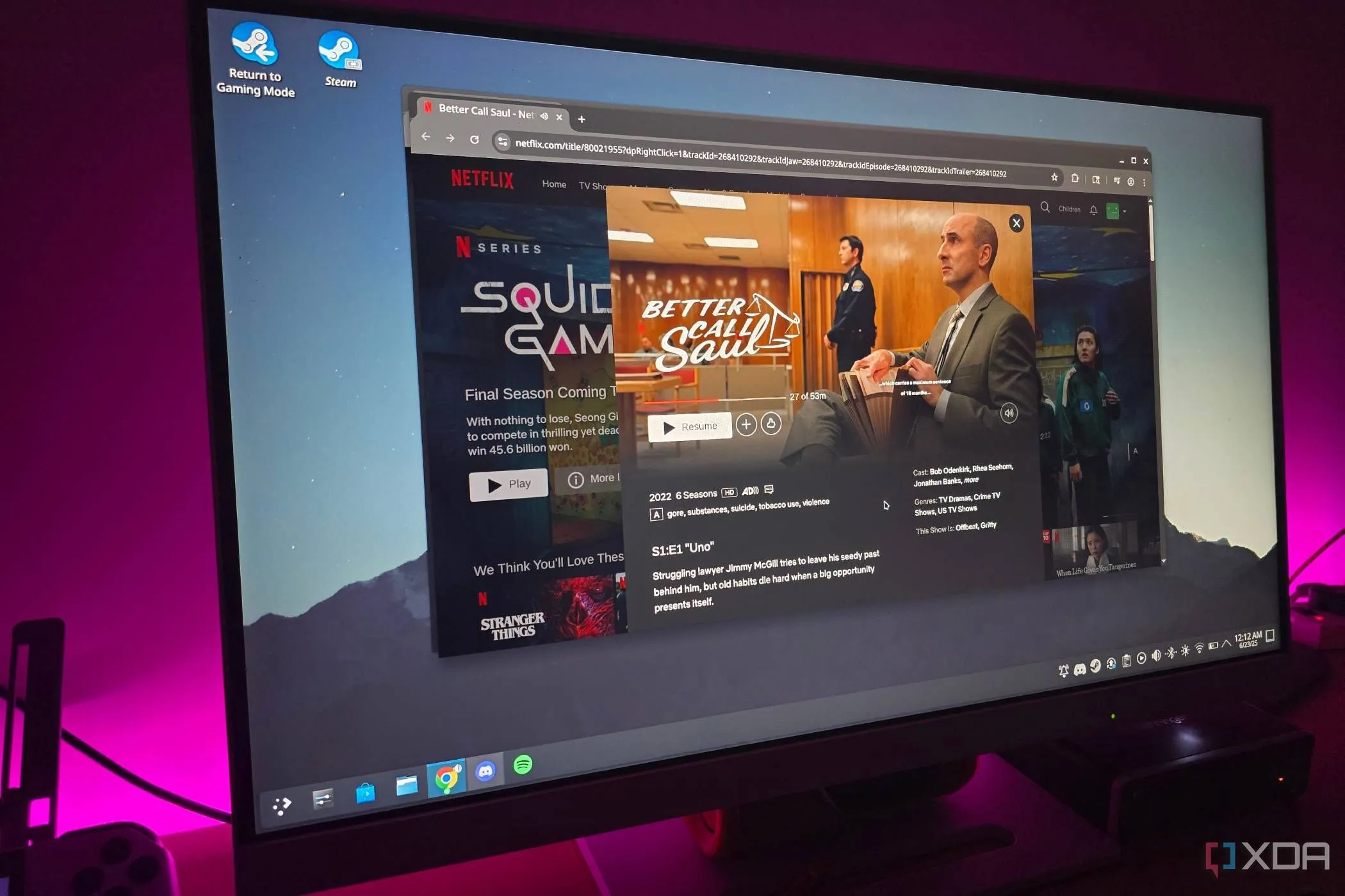 Người dùng Linux xem Netflix qua Google Chrome, minh họa khả năng hỗ trợ đồ họa và giải trí hiện đại của Wayland
