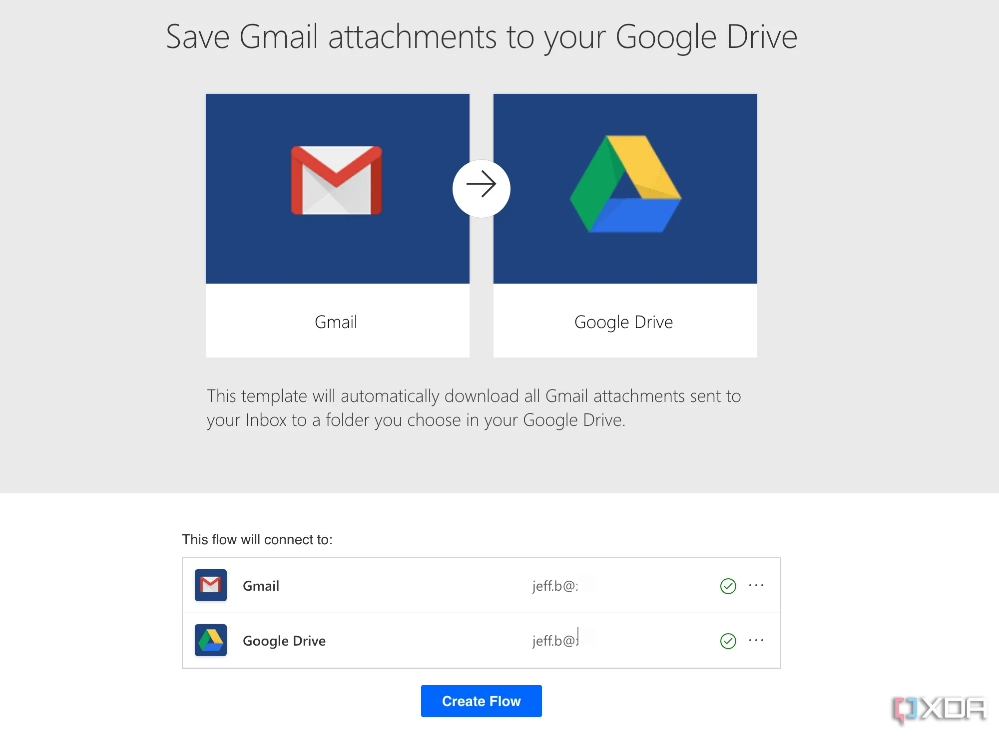 Quy trình tự động lưu tệp đính kèm Gmail bằng Microsoft Power Automate