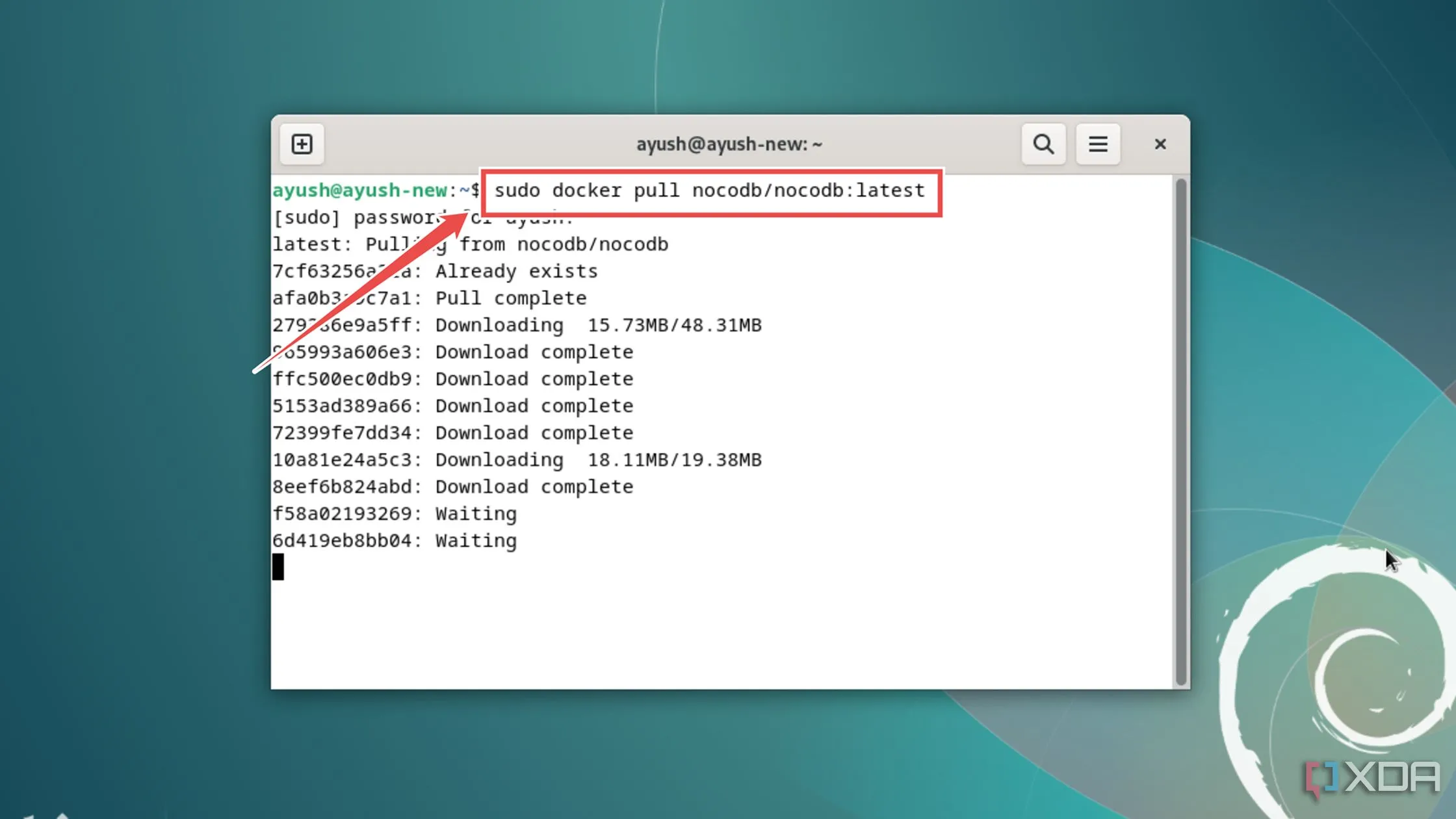 Tải hình ảnh Docker của NocoDB về hệ thống Linux