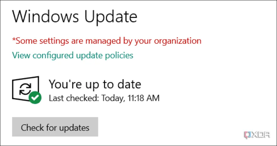 Thông báo lỗi "Some settings are managed by your organization" trên cài đặt Windows