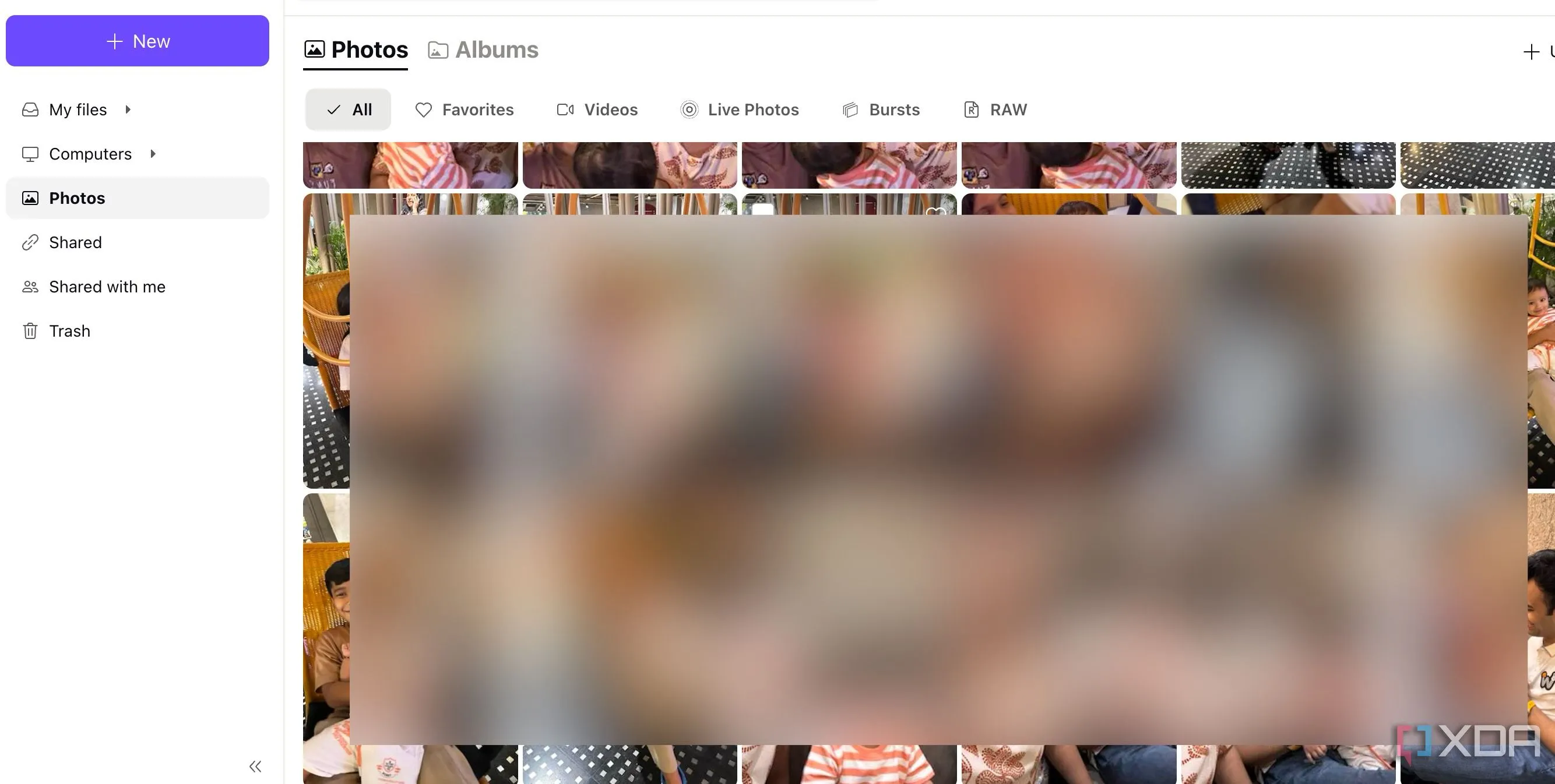 Thư viện ảnh và video tích hợp, được tổ chức theo album trên Proton Drive.