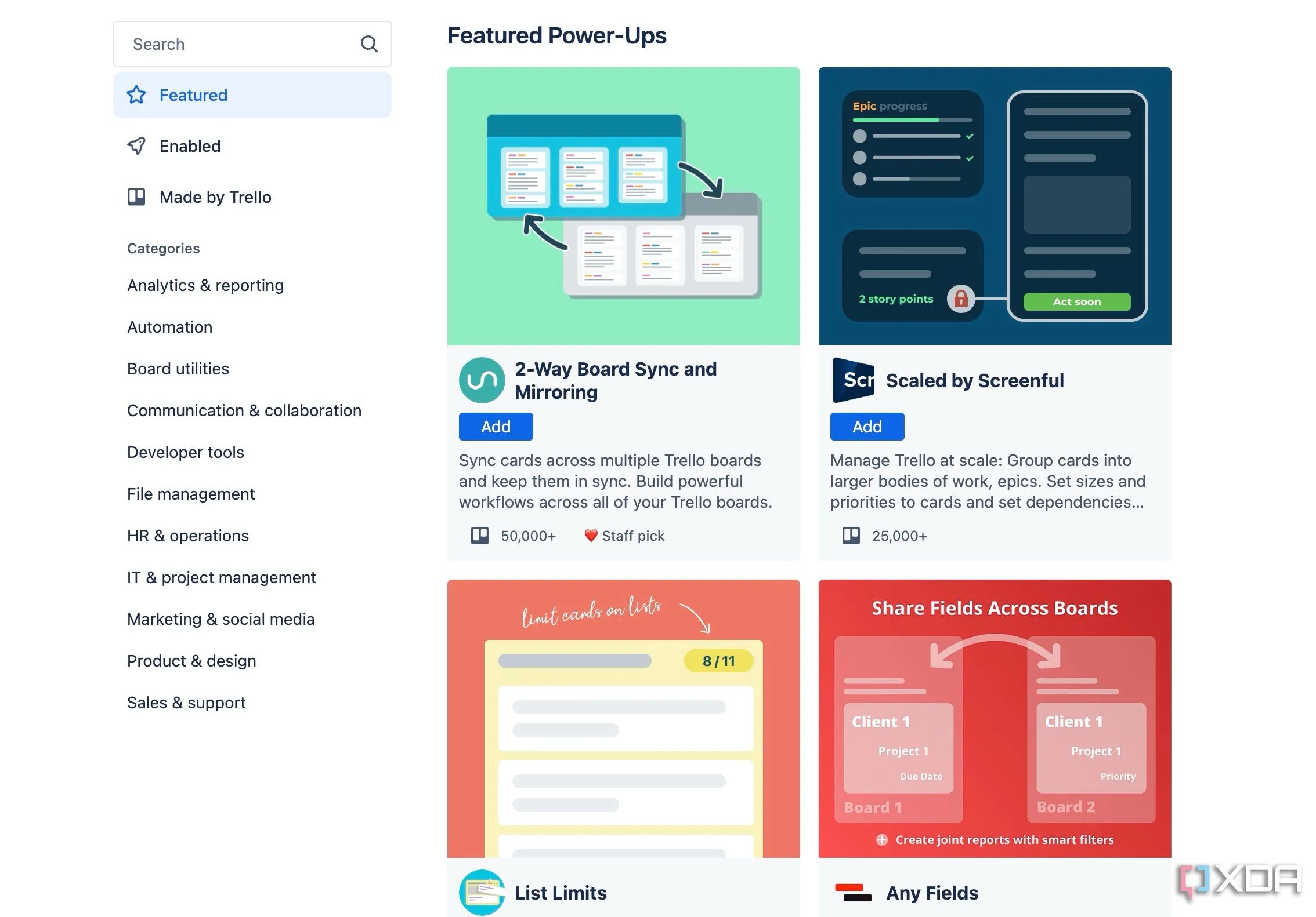 Trello Power-ups và các quy tắc tự động hóa