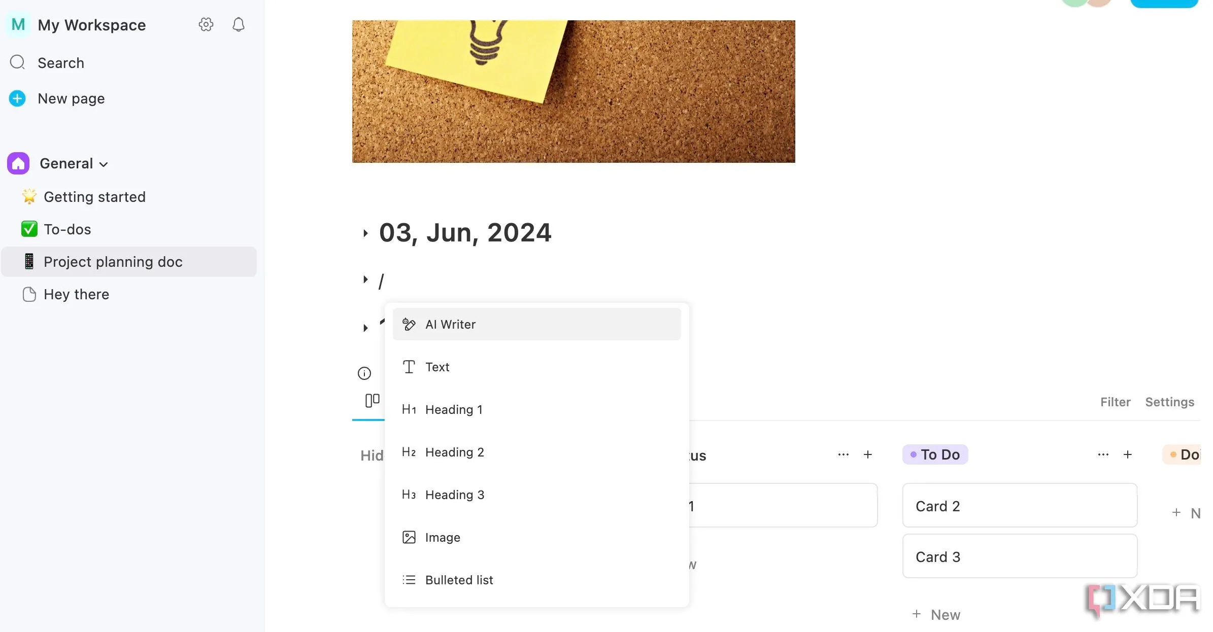 Trình soạn thảo khối (Block Editor) linh hoạt của AppFlowy, tương tự Notion