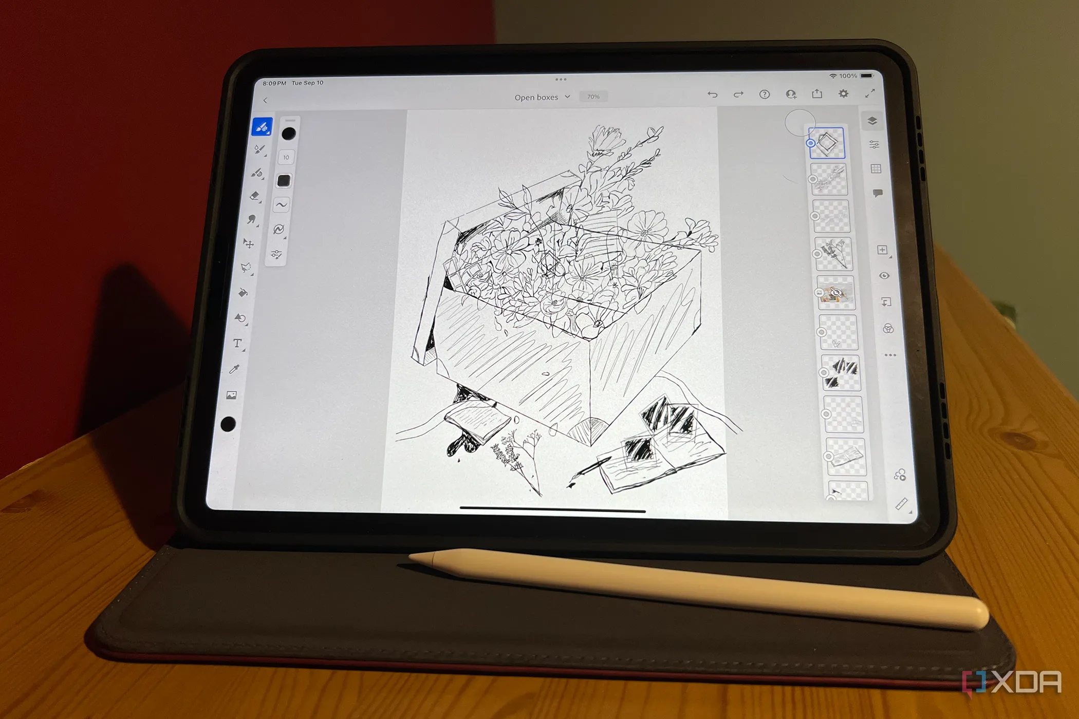 Adobe Fresco trên iPad với Apple Pencil - Ứng dụng vẽ miễn phí của Adobe