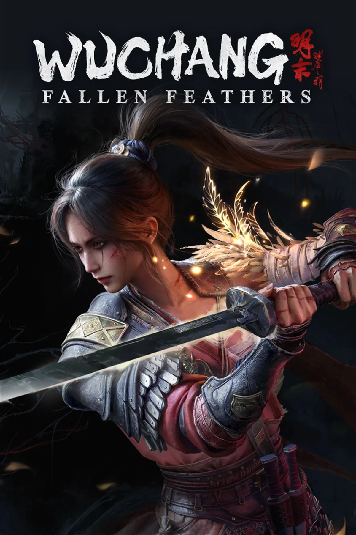 Ảnh bìa game WUCHANG: Fallen Feathers với phong cách đồ họa gothic và thiết kế quái vật ấn tượng, thể hiện rõ chất Soulslike