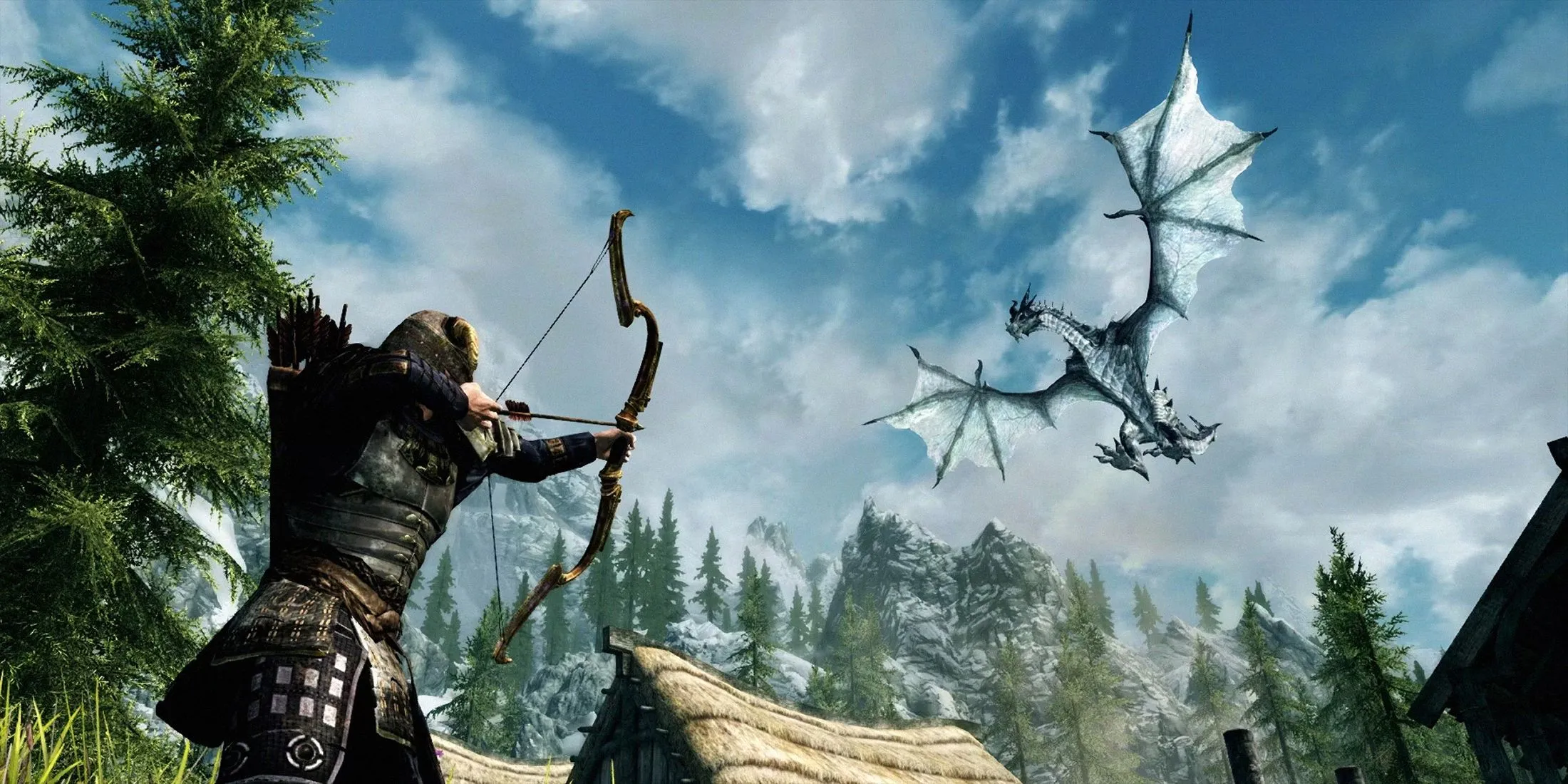 Ảnh chụp màn hình game Skyrim, minh họa bối cảnh sử dụng các Shout Dragonborn
