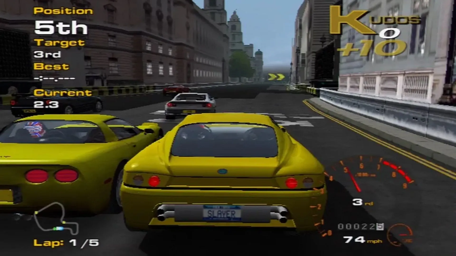 Ảnh chụp màn hình gameplay của Project Gotham Racing, game đua xe độc quyền Xbox đời đầu