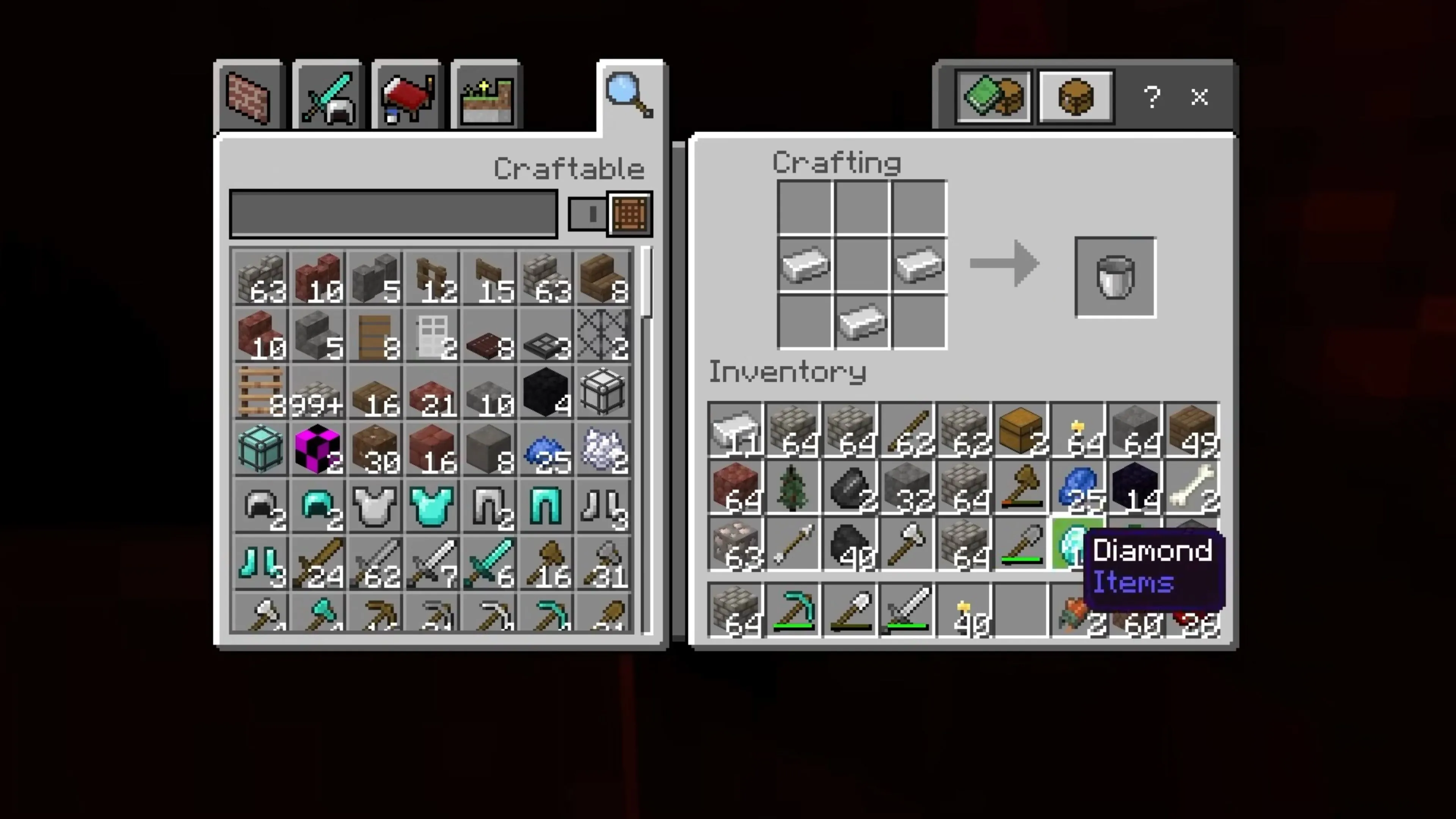 Ảnh chụp màn hình Minecraft, minh họa một khu vực hang động sâu thẳm.