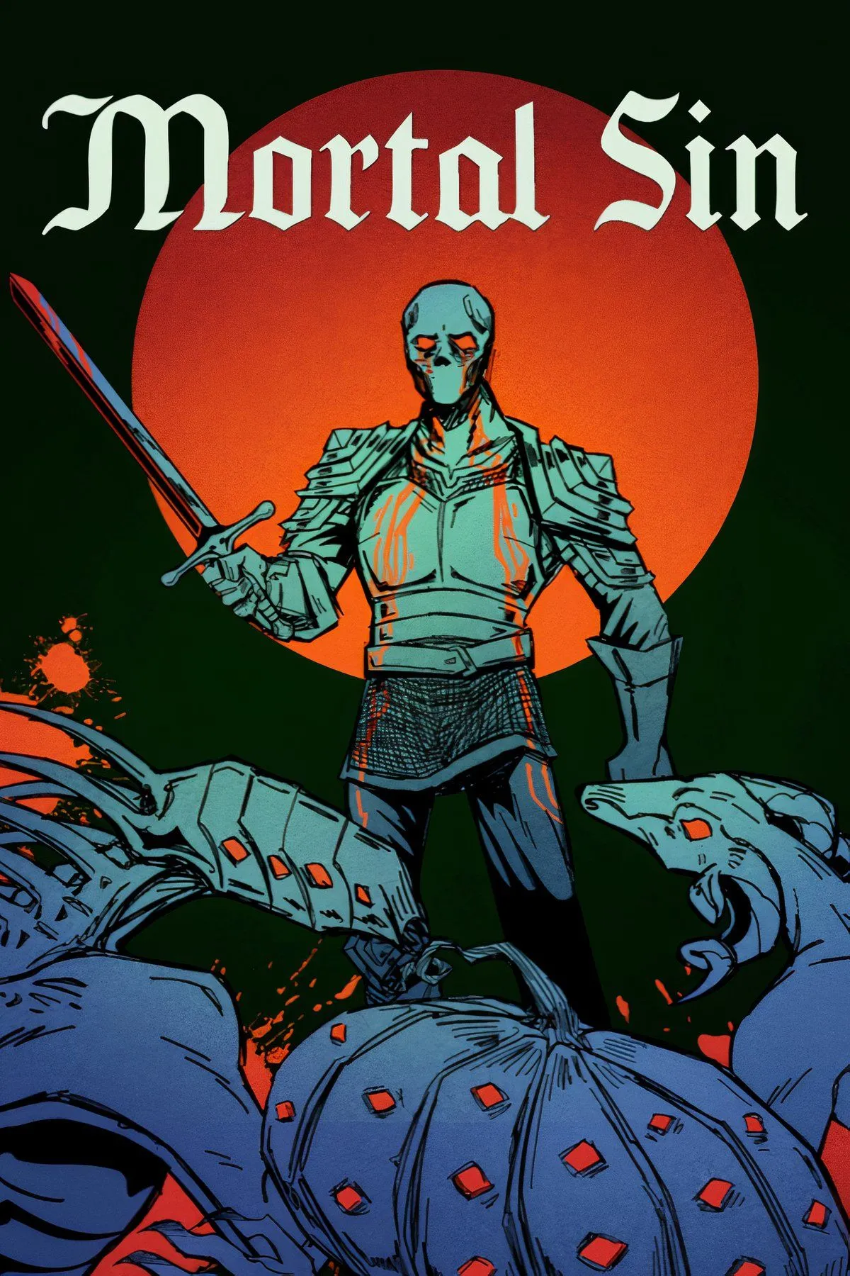 Ảnh chụp màn hình từ game roguelike góc nhìn thứ nhất Mortal Sin, thể hiện đồ họa phong cách retro và môi trường dungeon tối