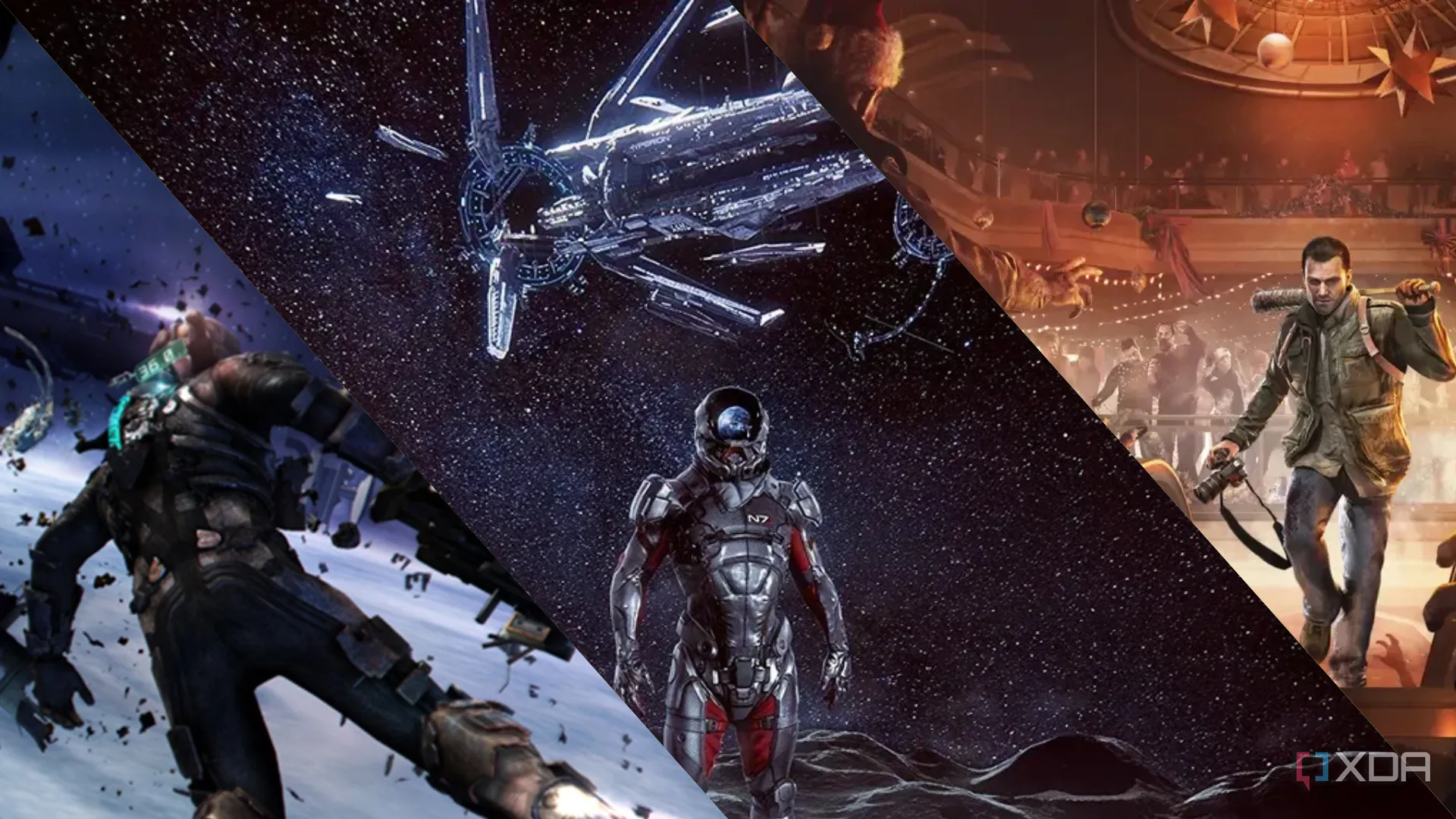 Ảnh ghép các game Dead Space 3, Mass Effect Andromeda và Dead Rising 4 thể hiện sự thất bại của thương hiệu
