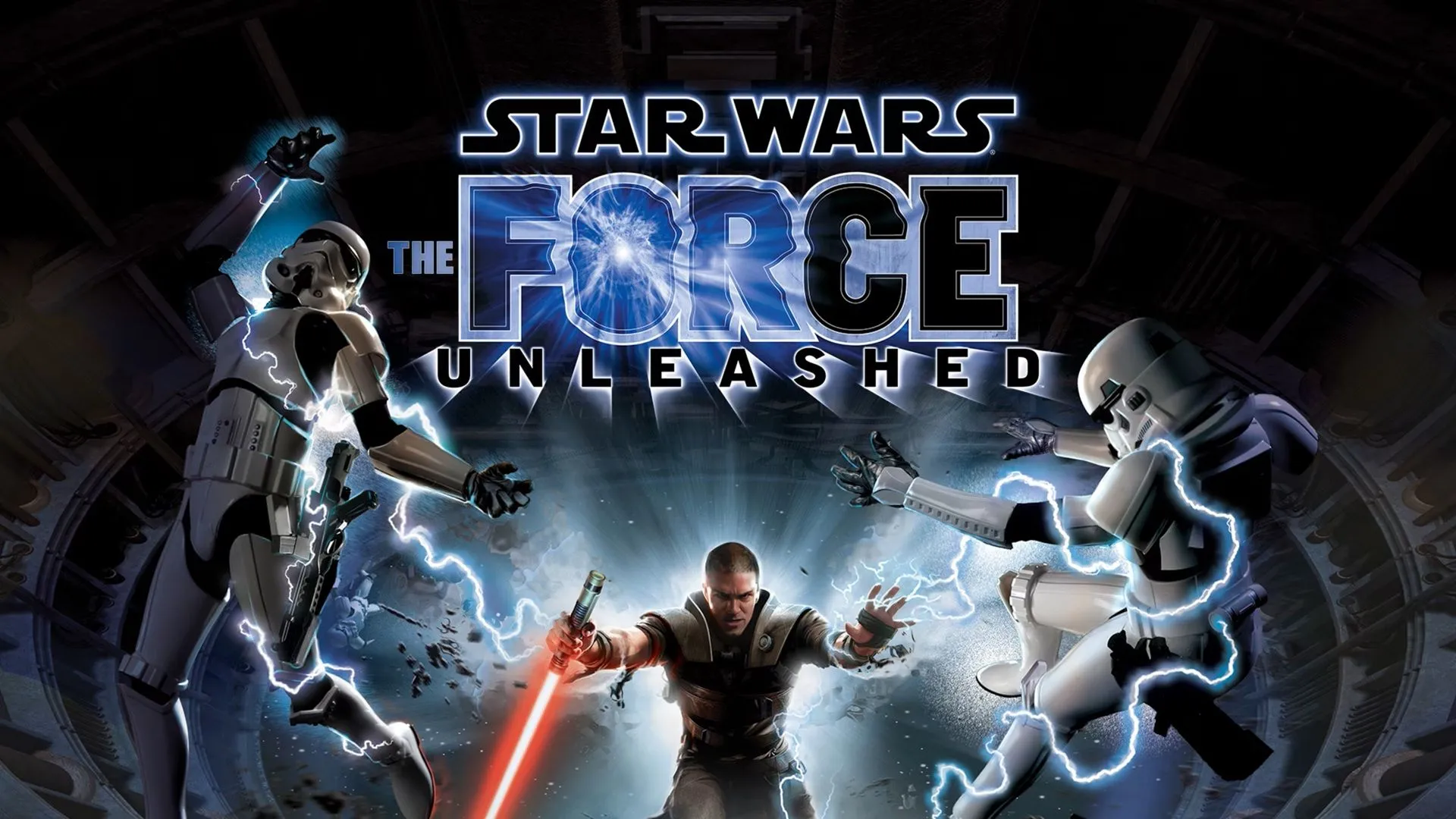 Anh hùng Galen Marek (Starkiller) sử dụng Thần Lực trong game Star Wars The Force Unleashed trên console Wii