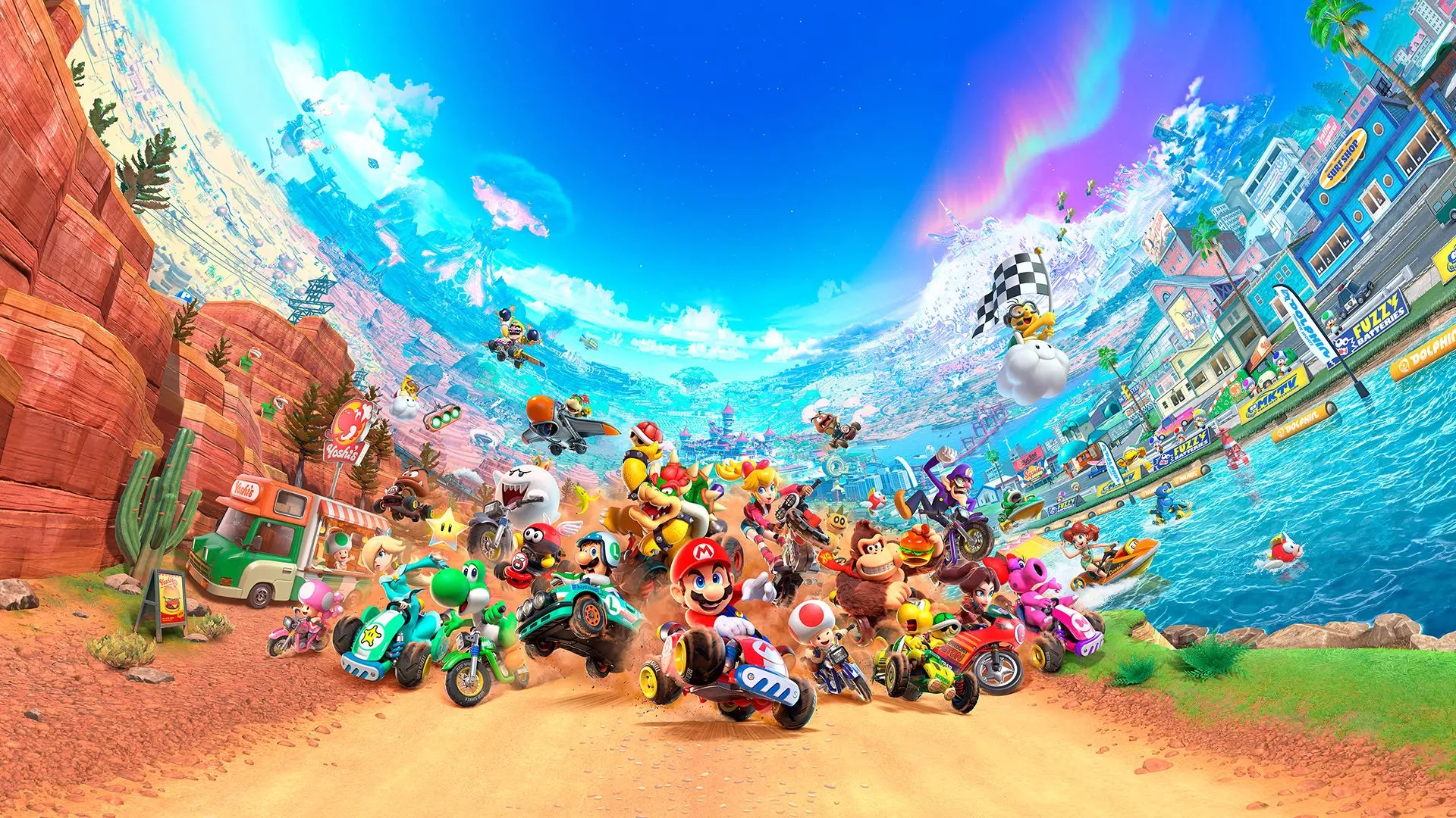 Ảnh minh họa game Mario Kart World, tựa game hàng đầu của Nintendo Switch 2