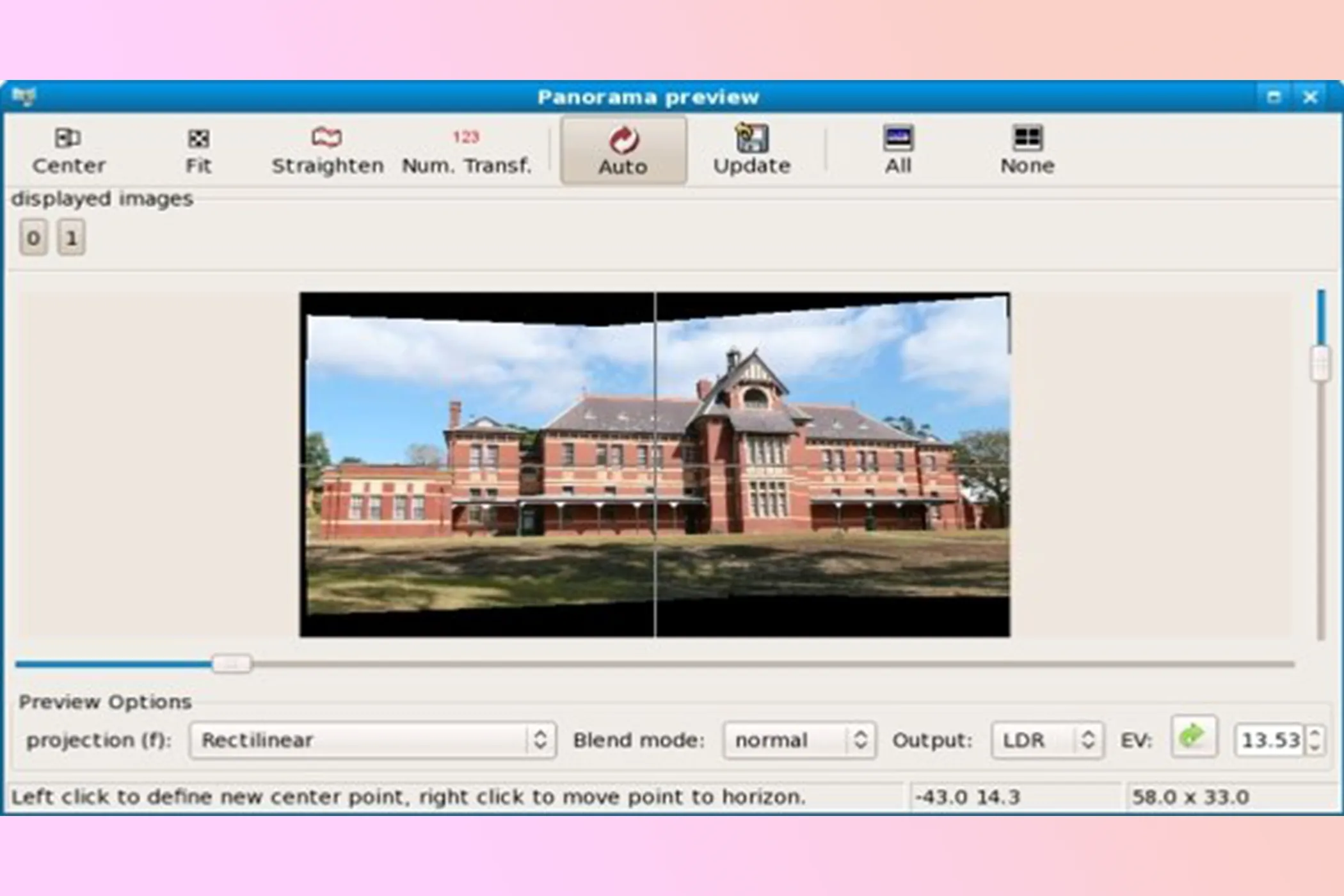 Ảnh panorama được ghép nối bằng plugin Hugin cho GIMP