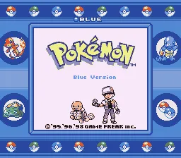 Ảnh quảng bá của Pokemon Blue, thể hiện sự đa dạng của các Pokemon.