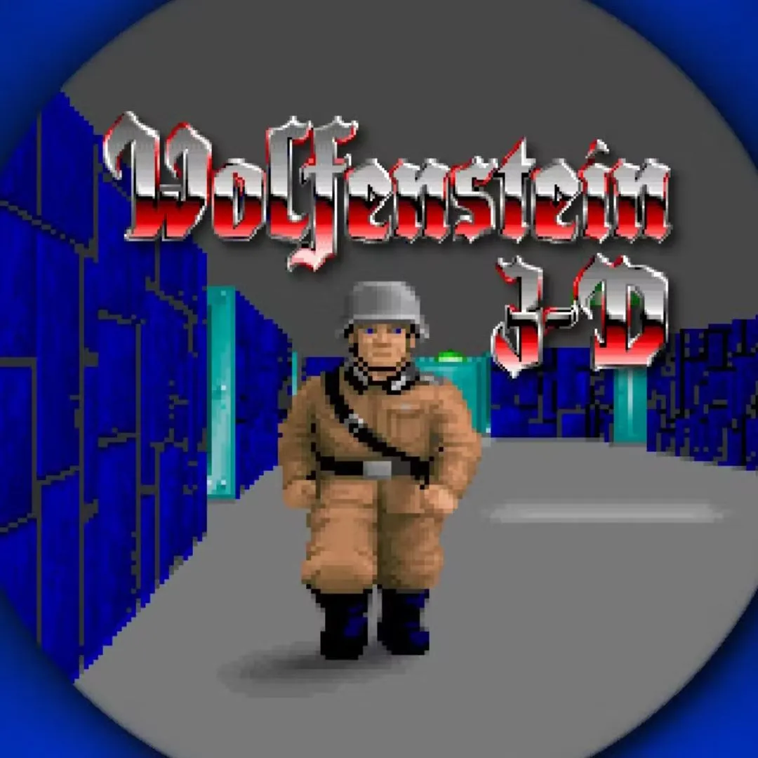 Ảnh sản phẩm của game Wolfenstein 3D, tựa game tiên phong thể loại FPS.