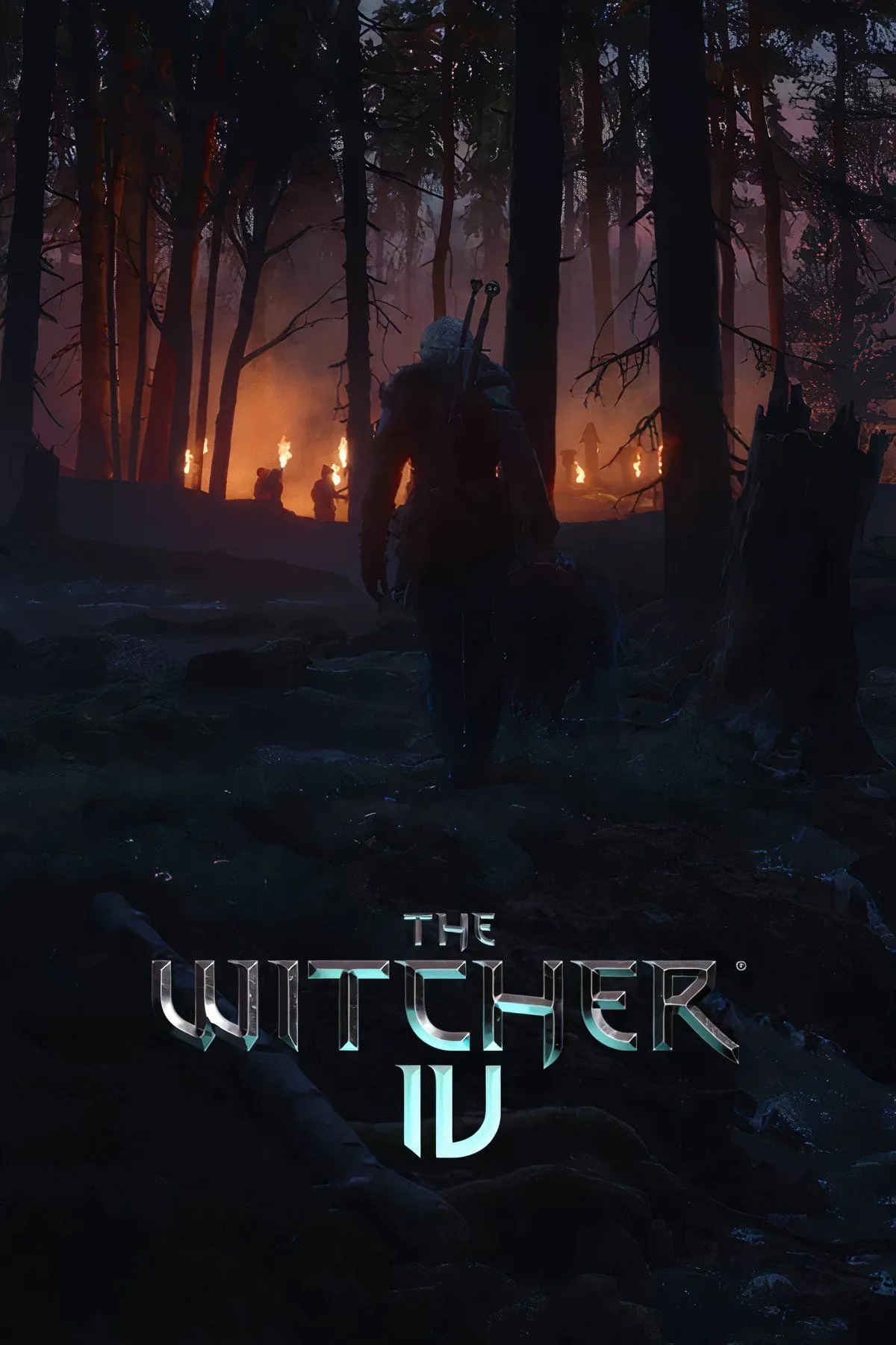 Ảnh tổng hợp các yếu tố và biểu tượng liên quan đến vũ trụ The Witcher, gợi mở về The Witcher 4