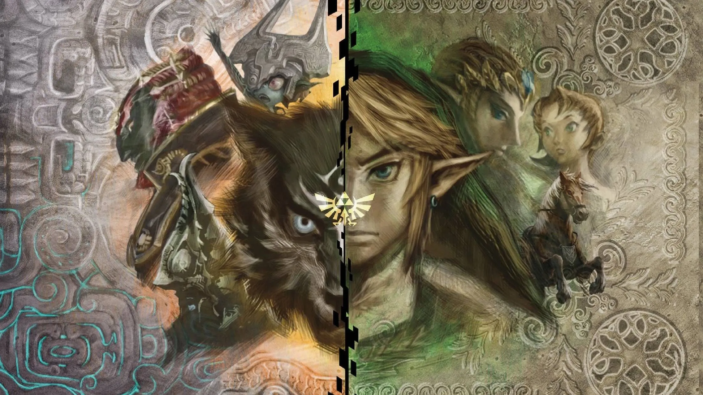 Artwork chính thức của Link và dàn nhân vật từ The Legend of Zelda: Twilight Princess