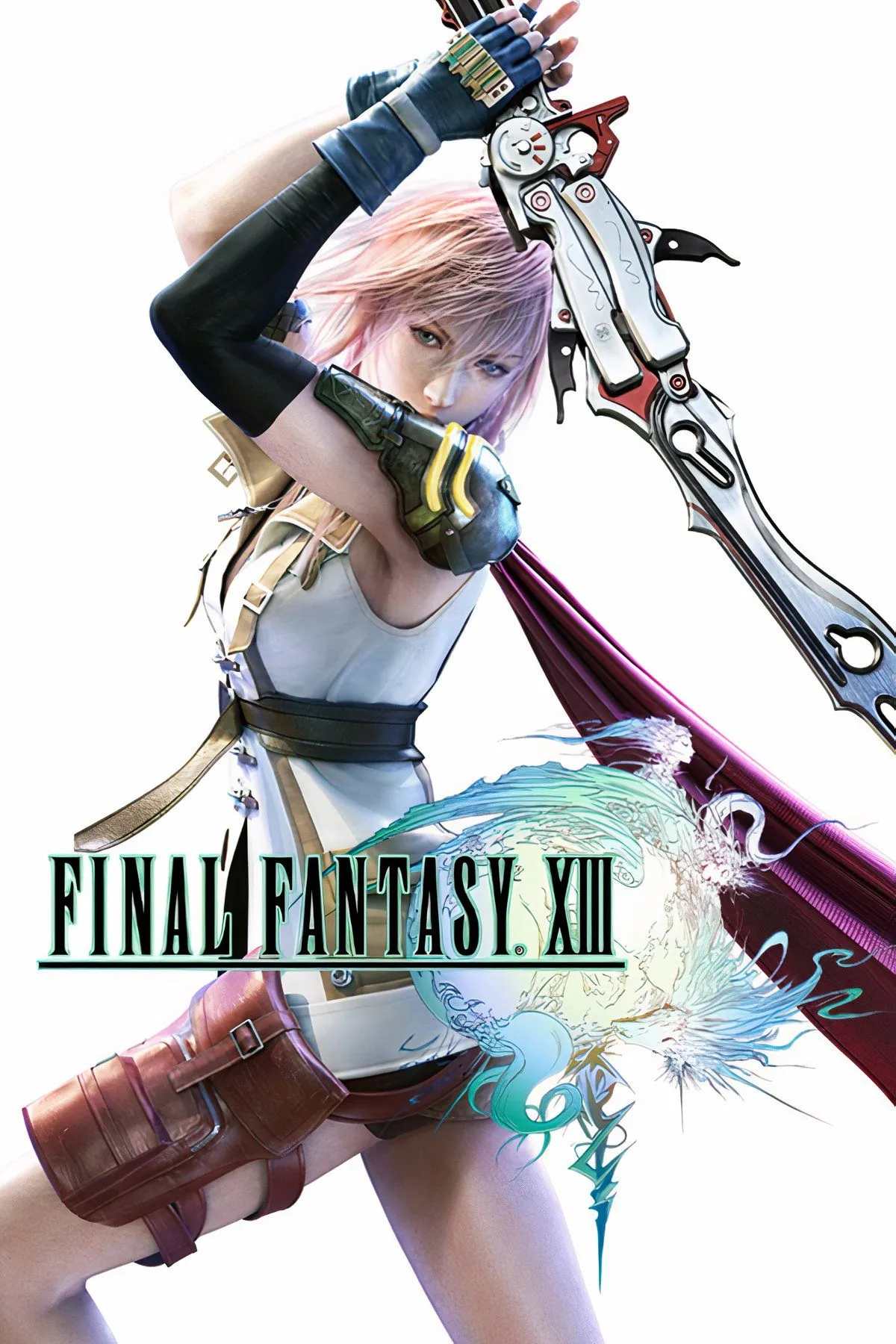 Artwork nhân vật chính Lightning và các thành viên nhóm trong Final Fantasy XIII