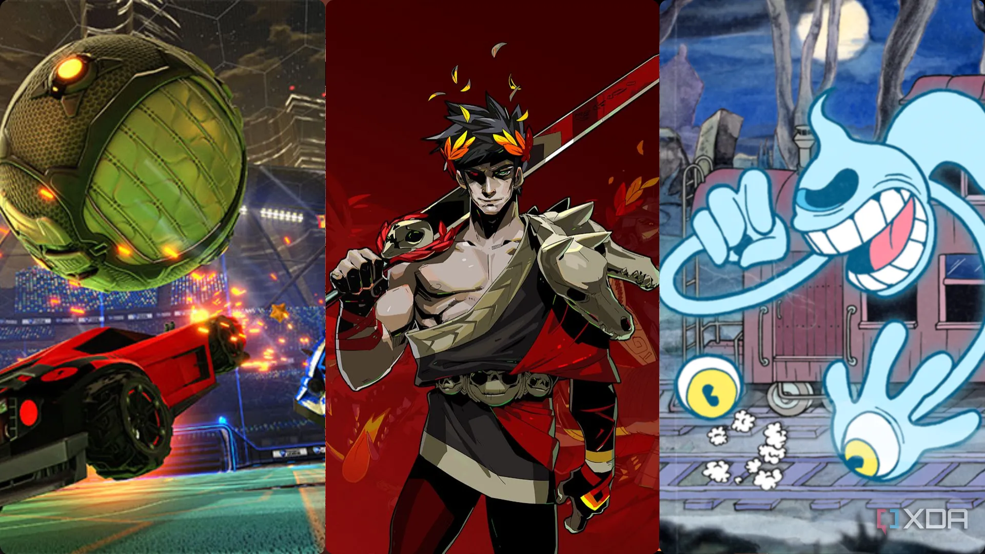 Ba tựa game indie nổi tiếng Rocket League, Hades và Cuphead đại diện cho sự thành công của game độc lập trên Steam.