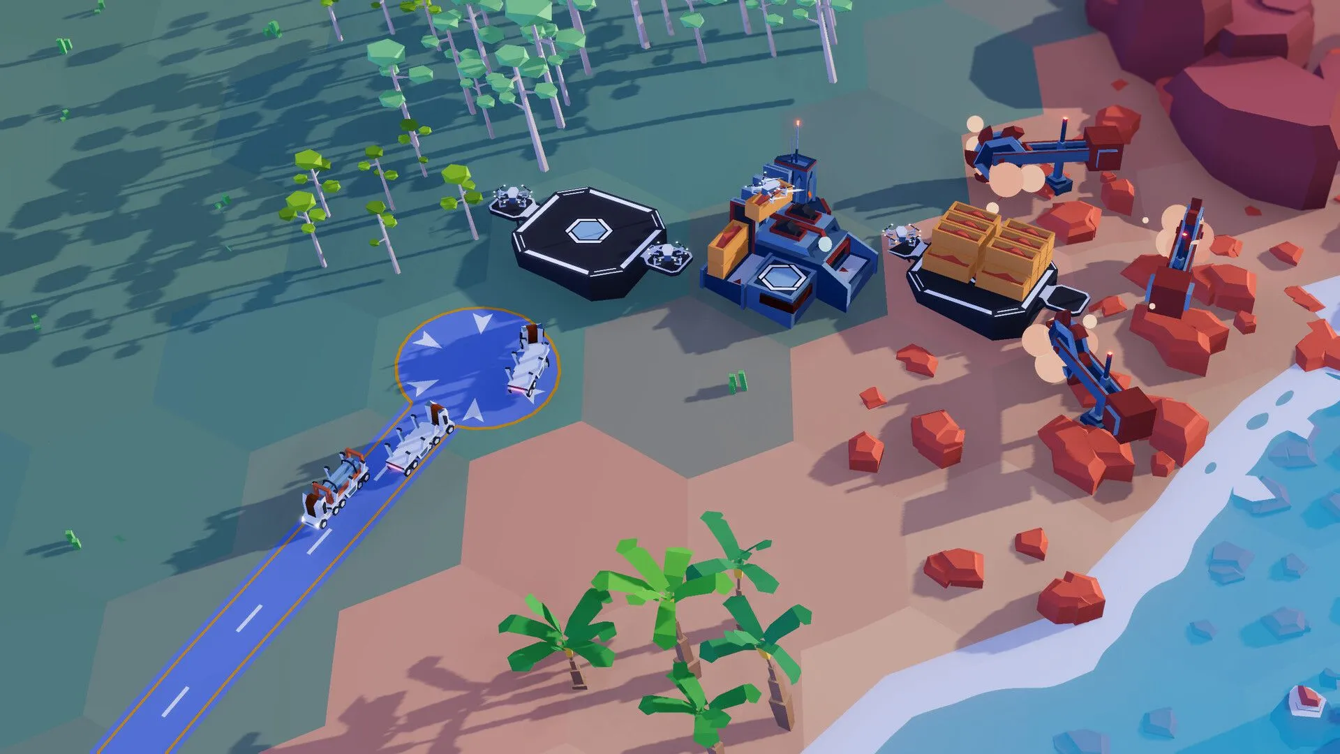 Bản đồ tổng thể một hành tinh được terraform hoàn chỉnh trong game Plan B: Terraform