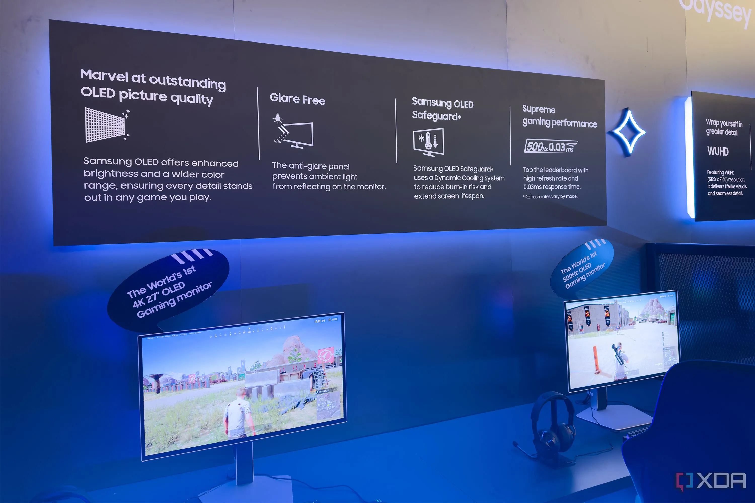 Bảng thông số kỹ thuật các màn hình gaming Samsung tại CES 2025