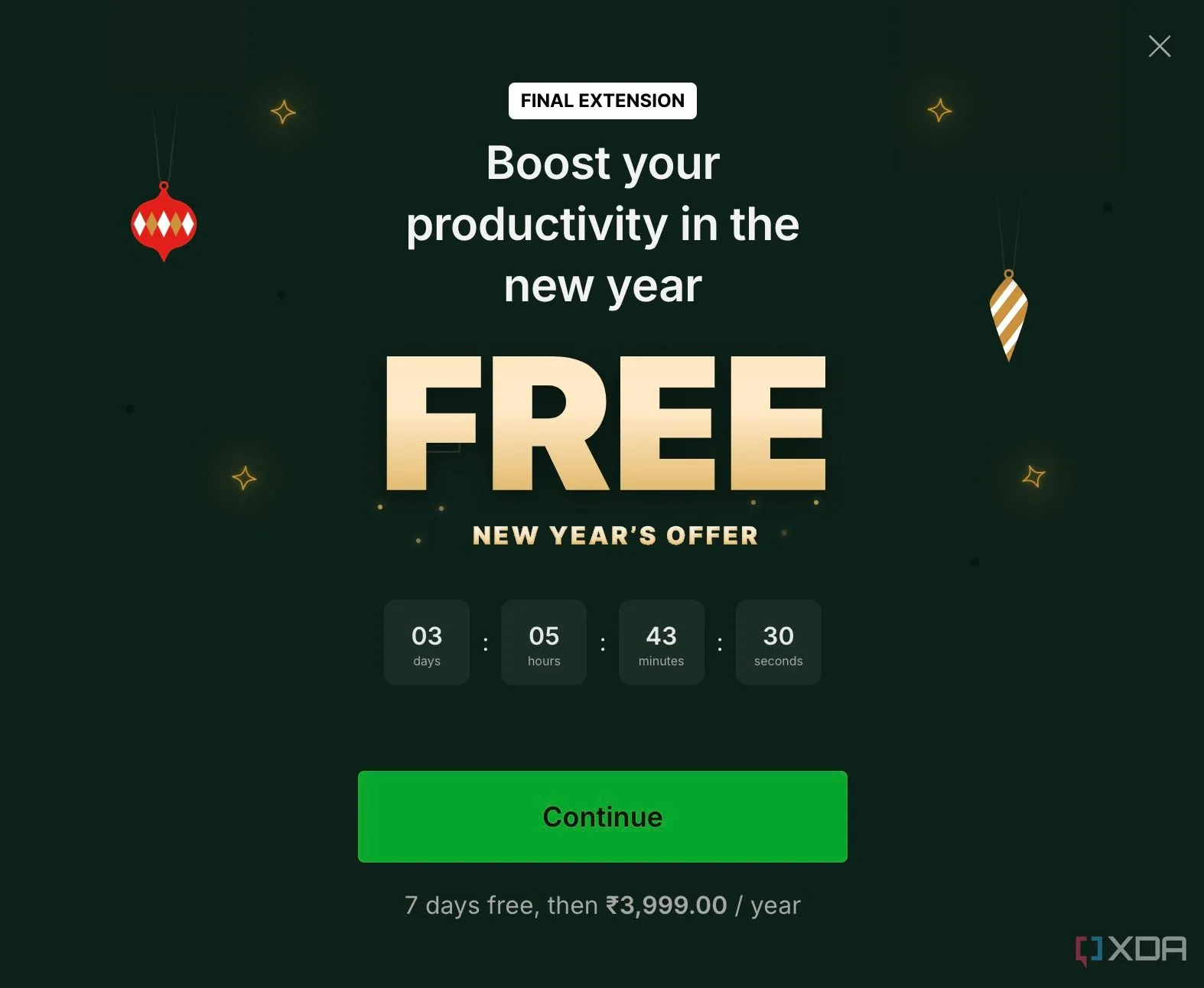 Banner quảng cáo lớn của Evernote thúc đẩy người dùng nâng cấp lên phiên bản trả phí