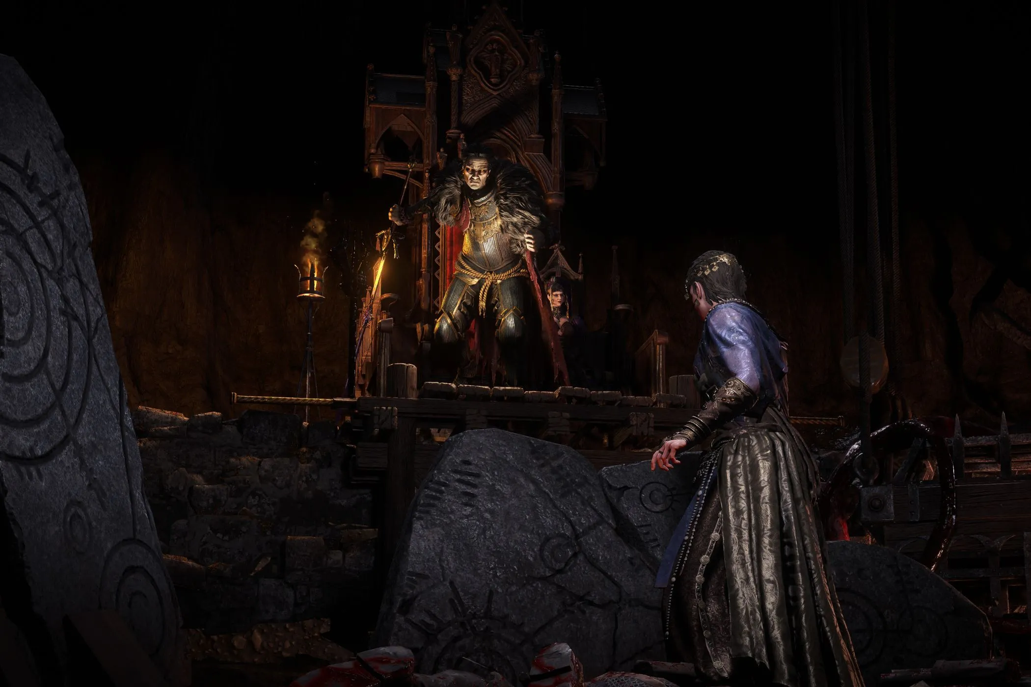 Baron trong Path of Exile 2 nhìn xuống pháp sư, minh họa hệ thống kỹ năng đa dạng