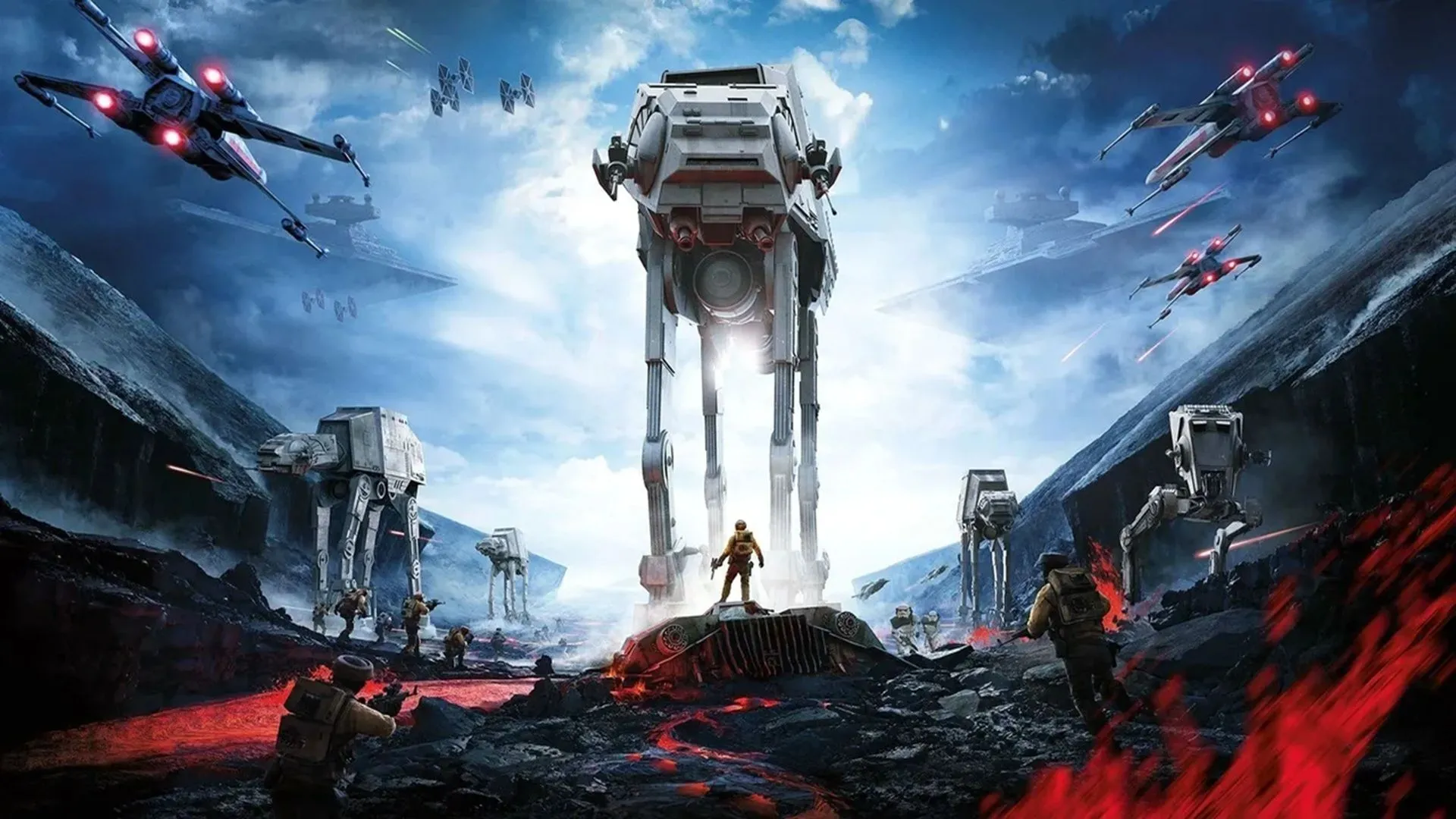 Bìa đĩa game EA Star Wars Battlefront (2015) với hình ảnh Stormtroopers chiến đấu