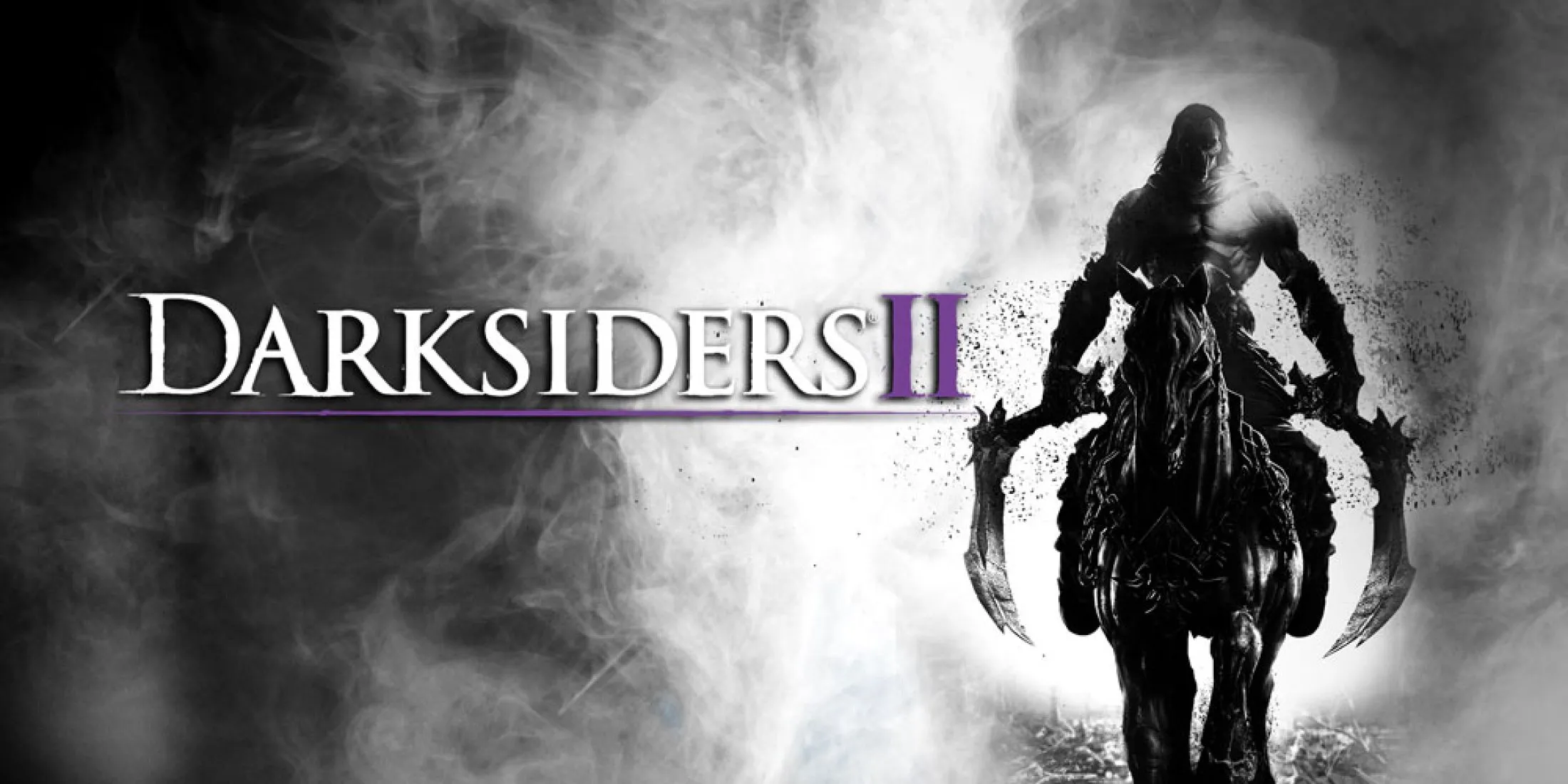 Bìa game Darksiders II với hình ảnh nhân vật Death mạnh mẽ
