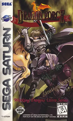 Bìa game Dragon Force, tựa game chiến thuật thời gian thực nổi bật trên Sega Saturn