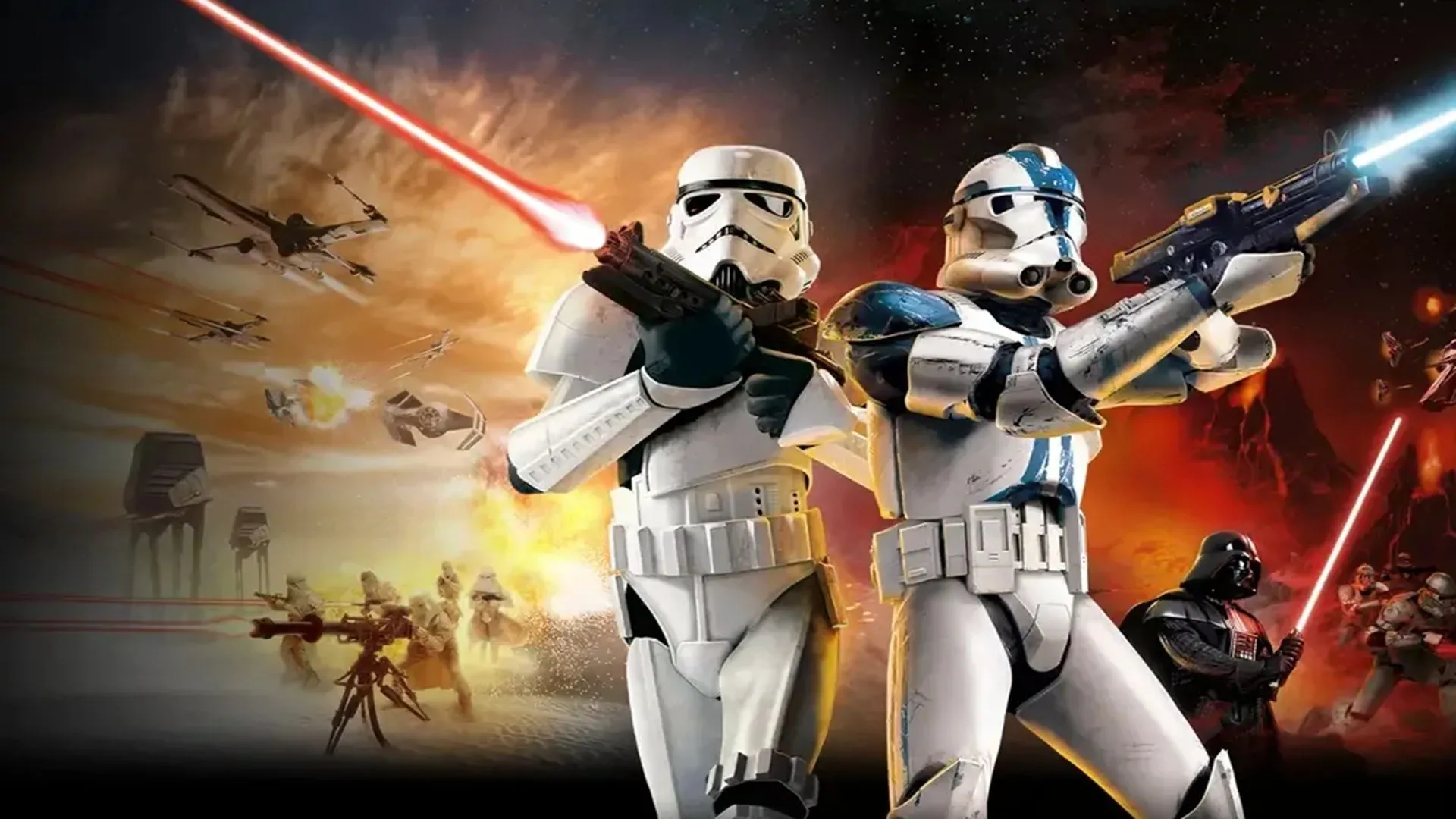 Bìa game Star Wars Battlefront Classic Collection, đại diện cho di sản của dòng game được cộng đồng Star Wars yêu thích